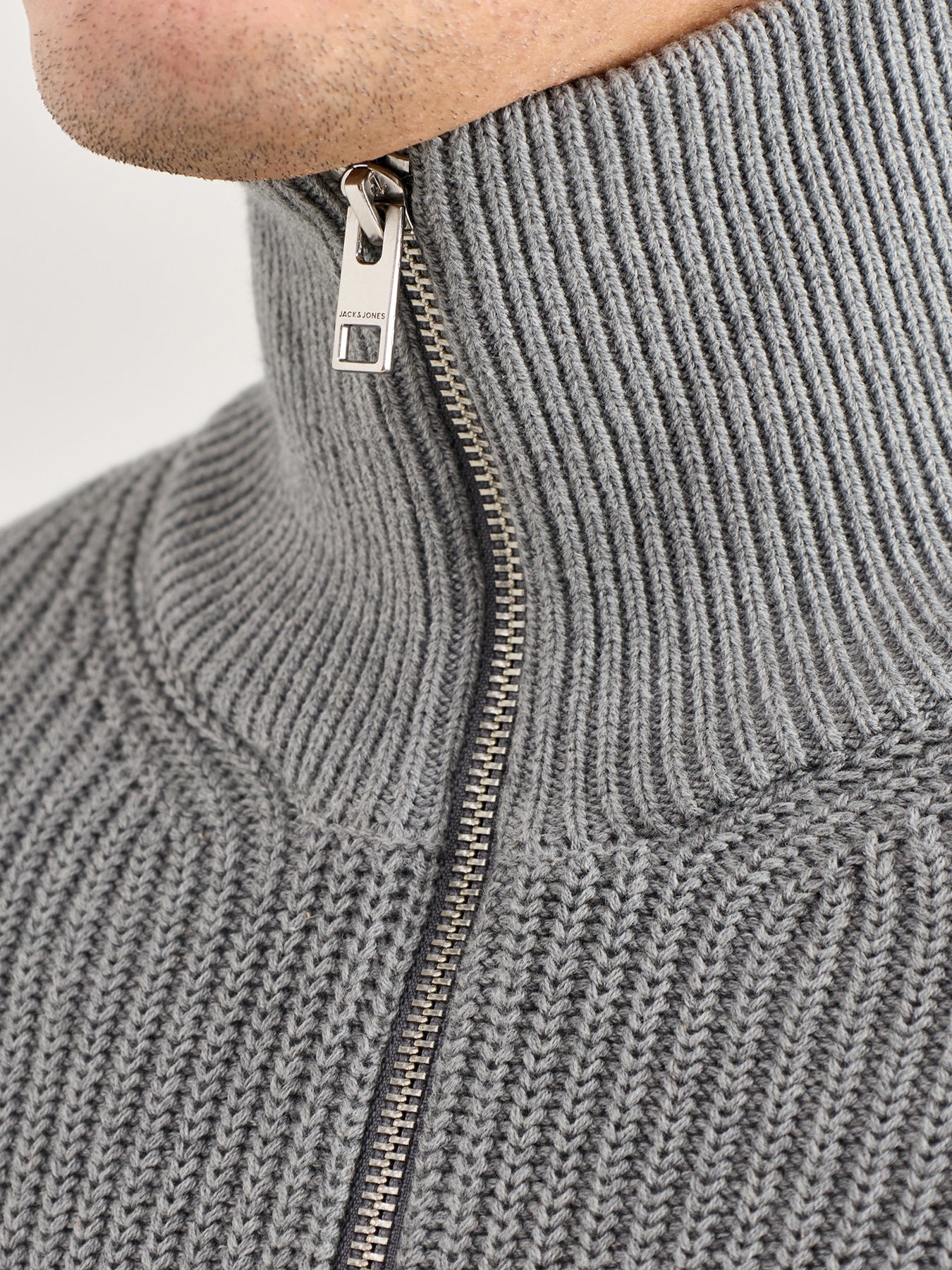 Standfort Knit Button Cardigan Grey - Image 3