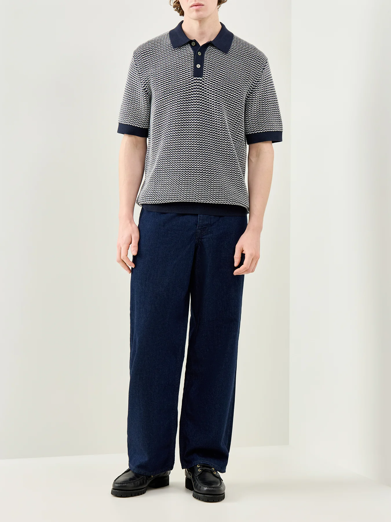 Knitted Polo Shirt Multi - Image 2