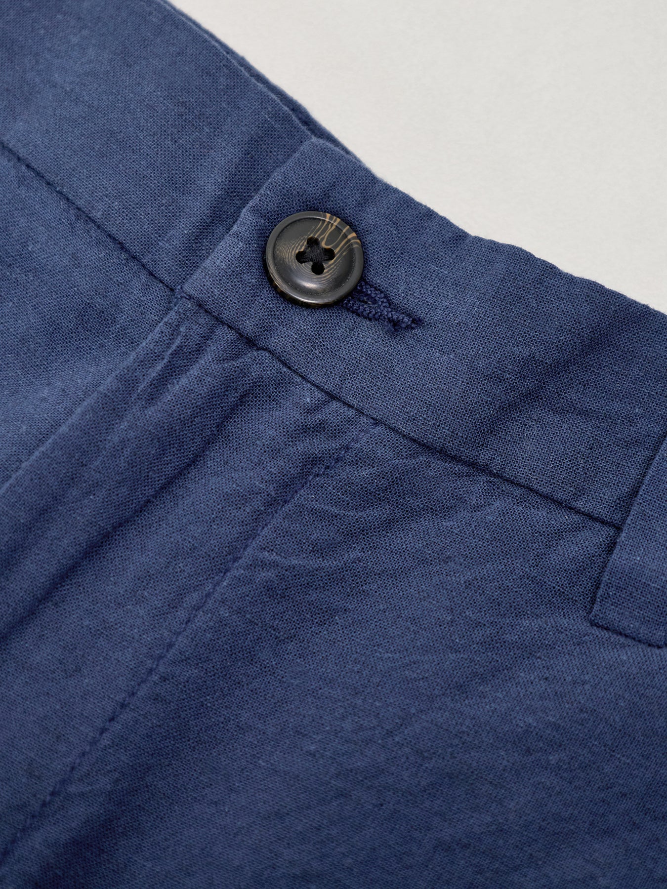 Stace Linen Blend Chino Shorts Navy - Image 3