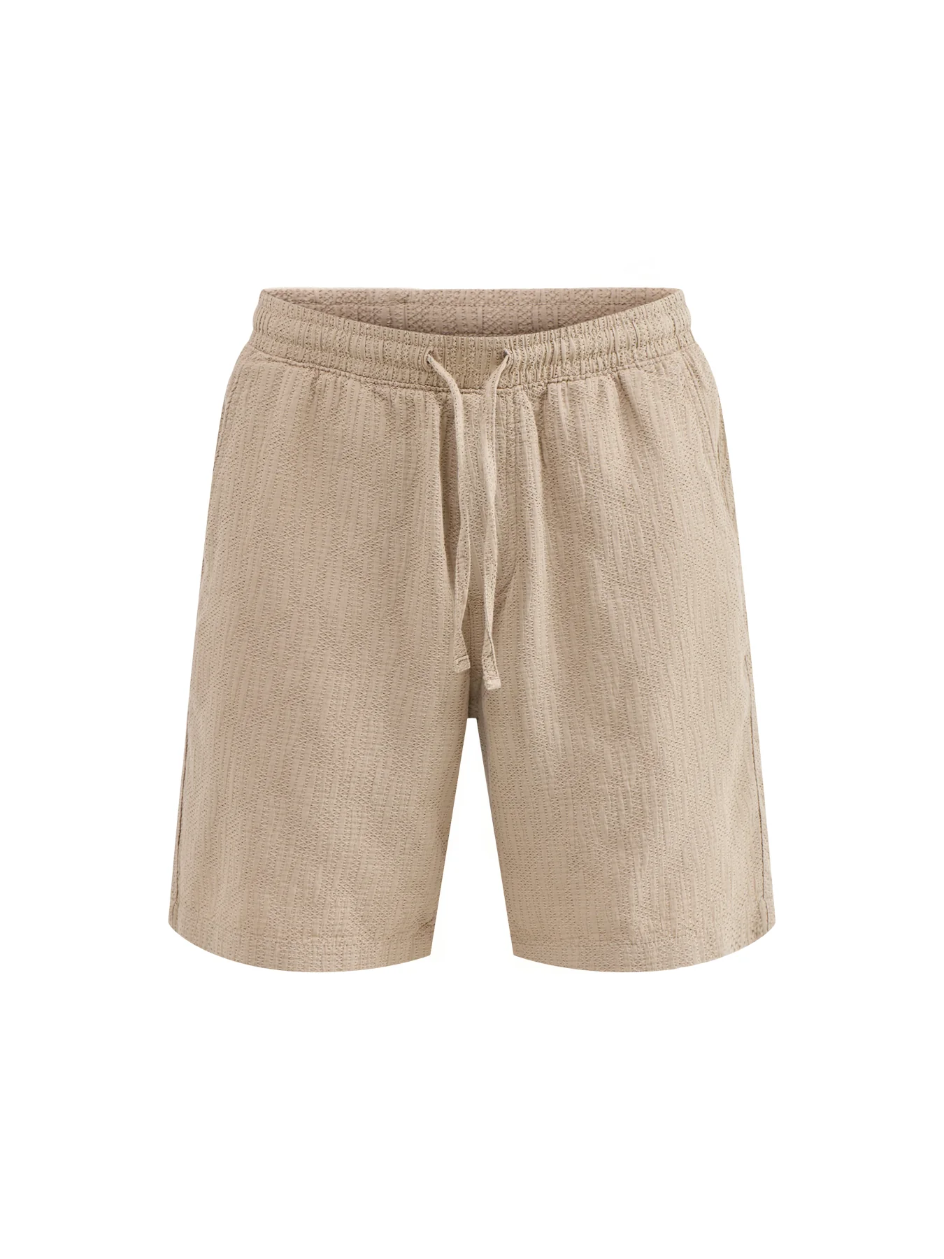 Jaiden Wavy Sweat Shorts Beige