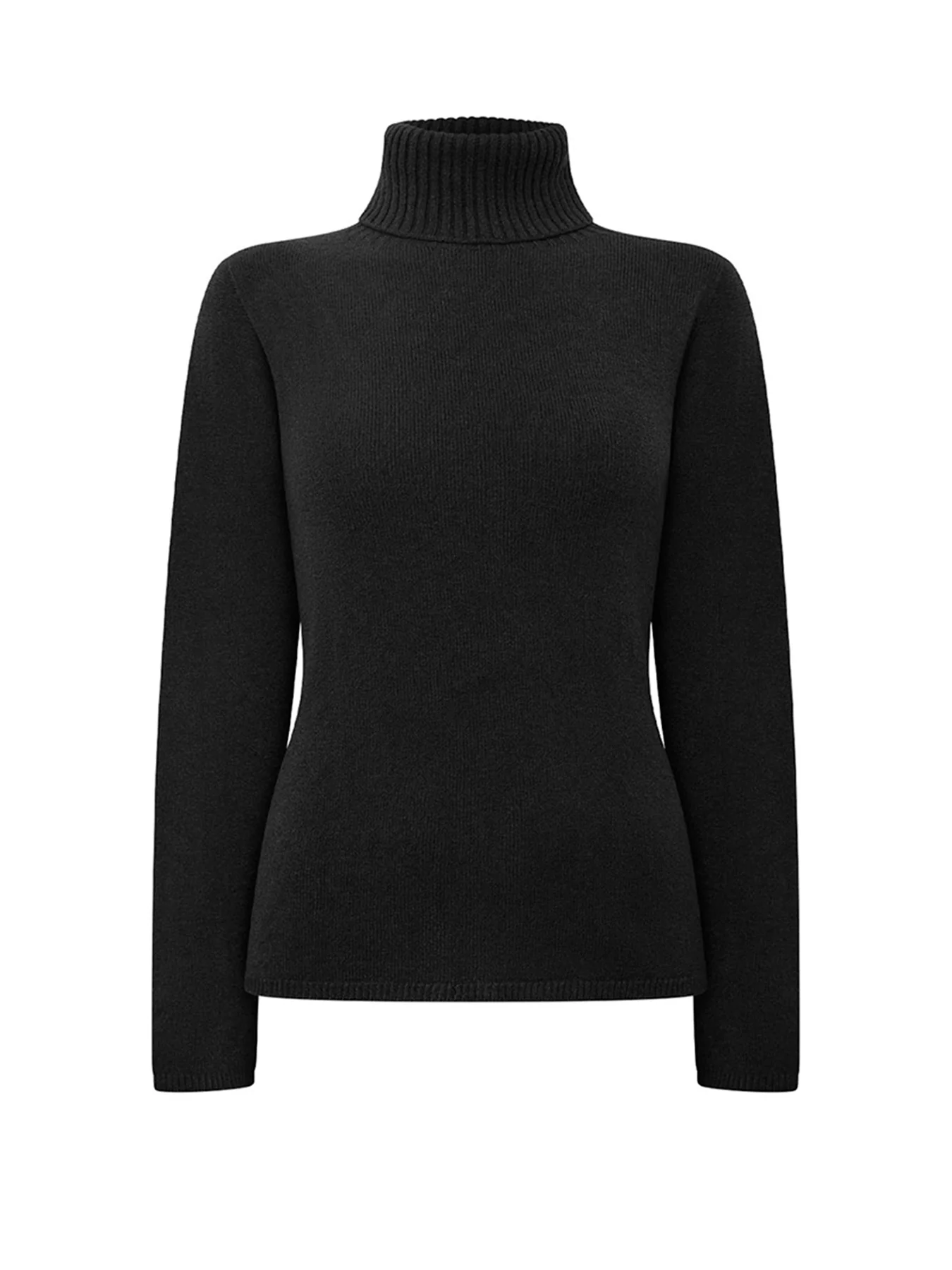 Polo Neck Jumper Black