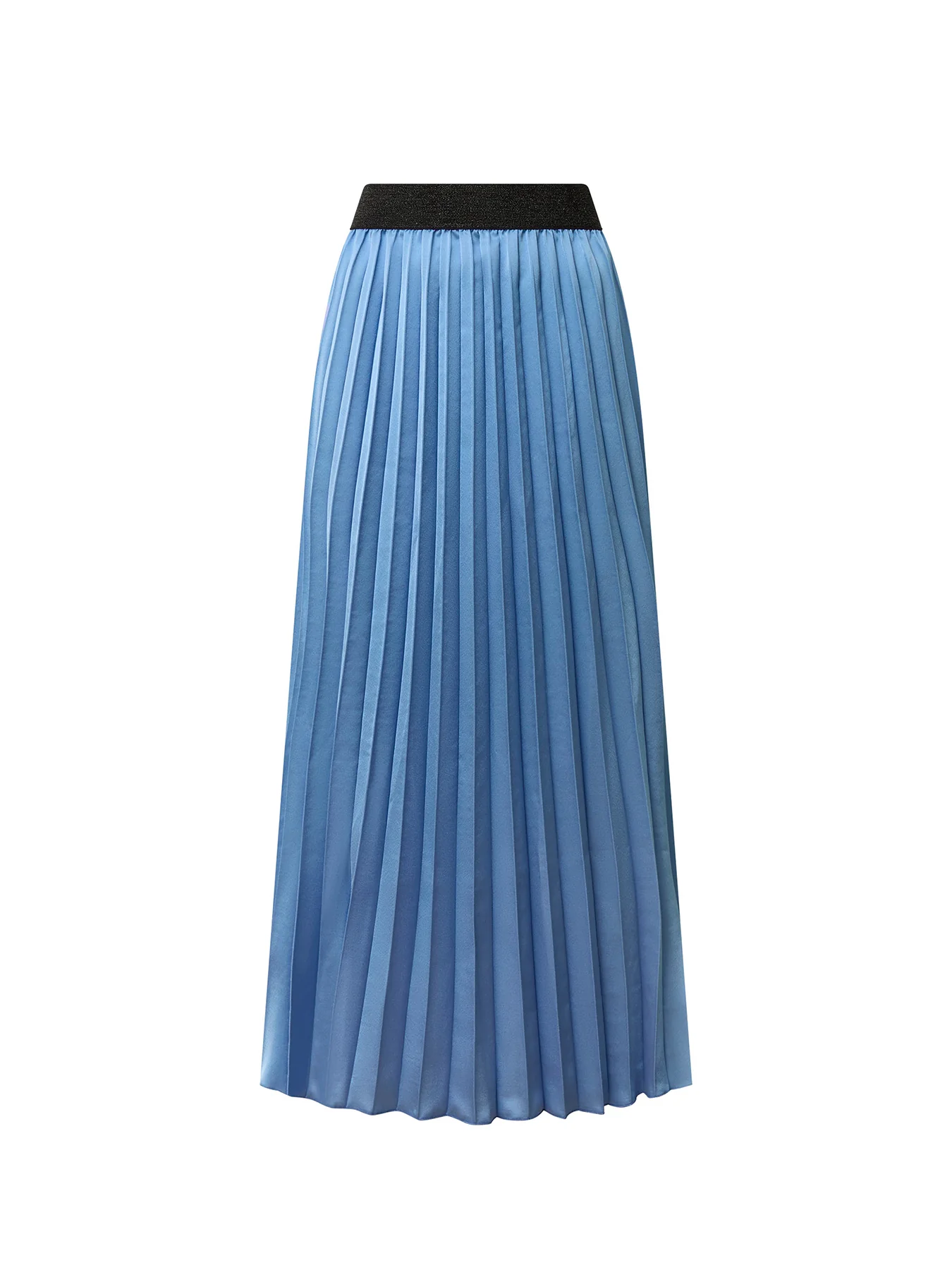 Pleated Maxi Skirt Blue - Image 4