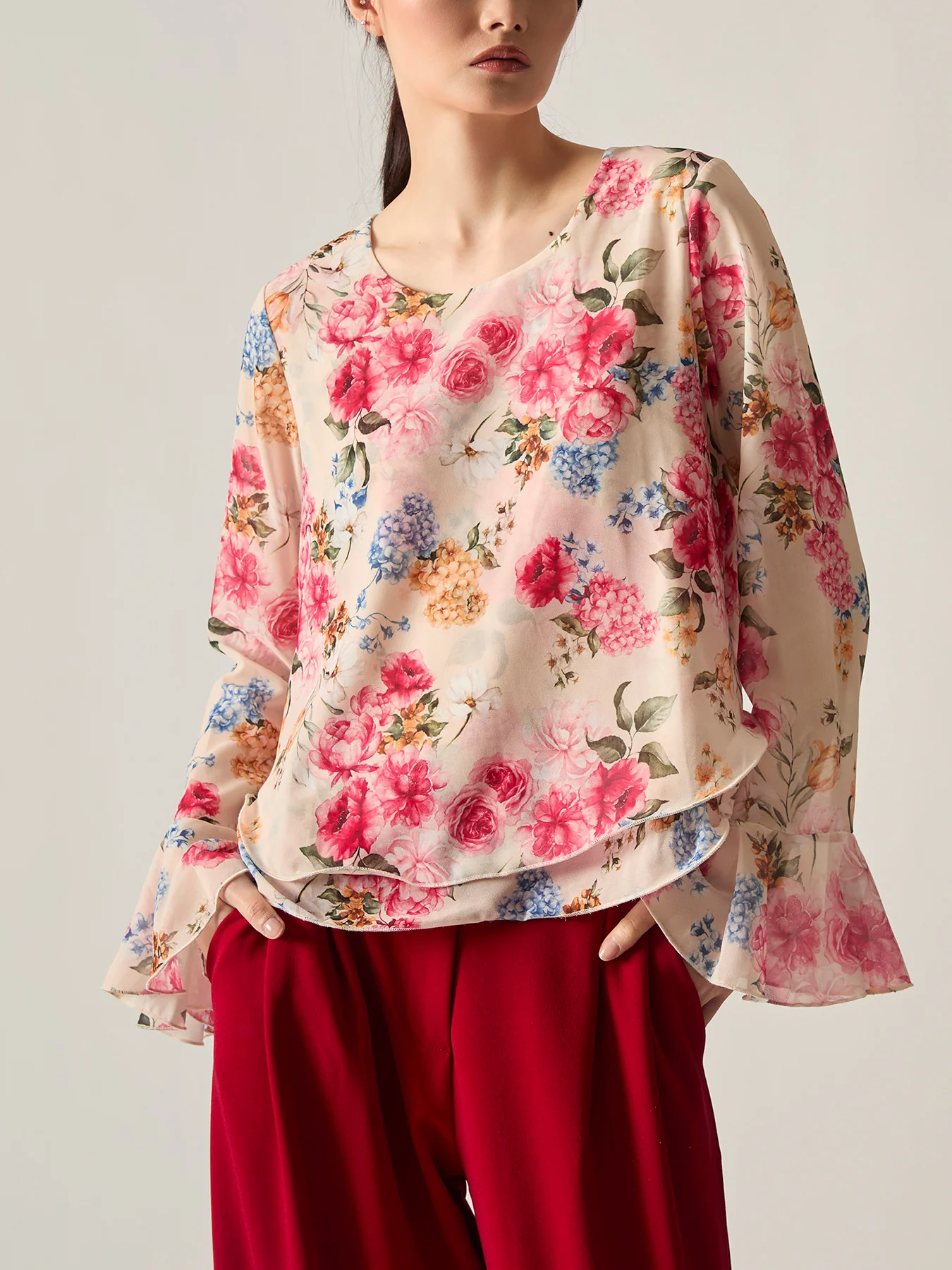 Floral Print Blouse - Image 2