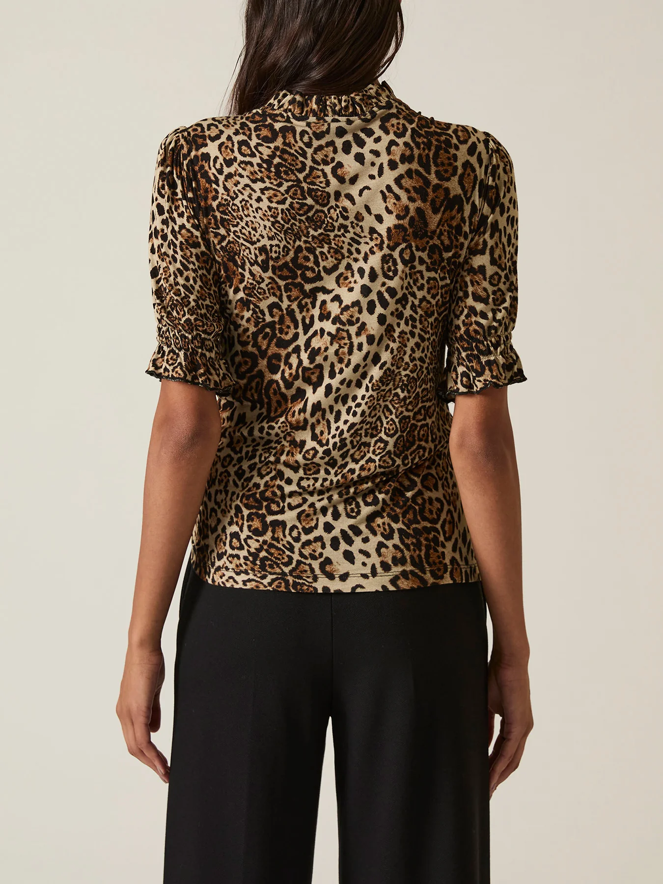 Leopard Print Blouse Brown - Image 4