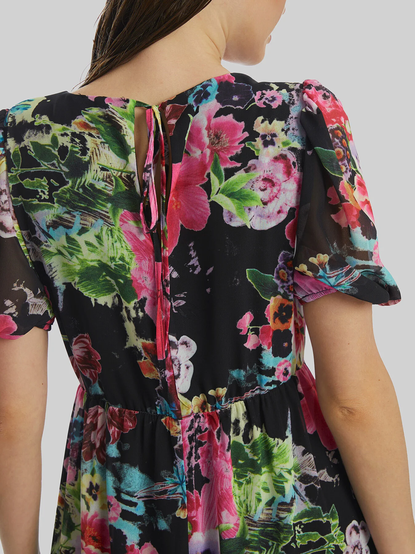 V-neck Floral Midi Dress - Image 3