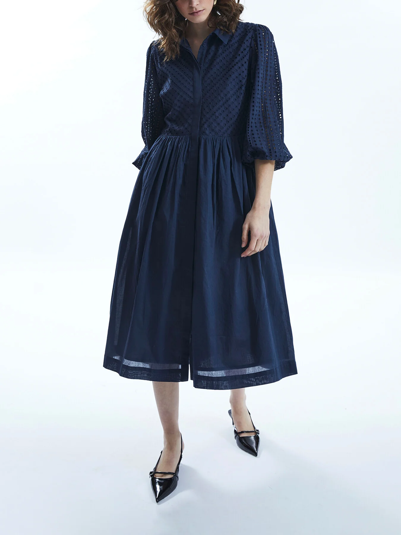 Broderie Anglaise Midi Dress - Image 4