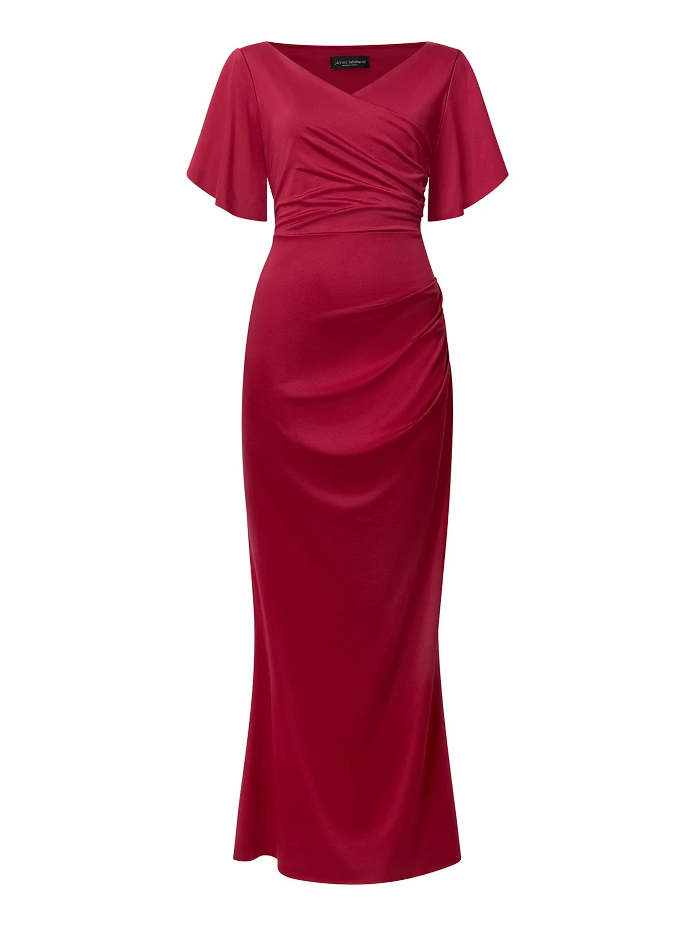 Gathered Maxi Dress Red