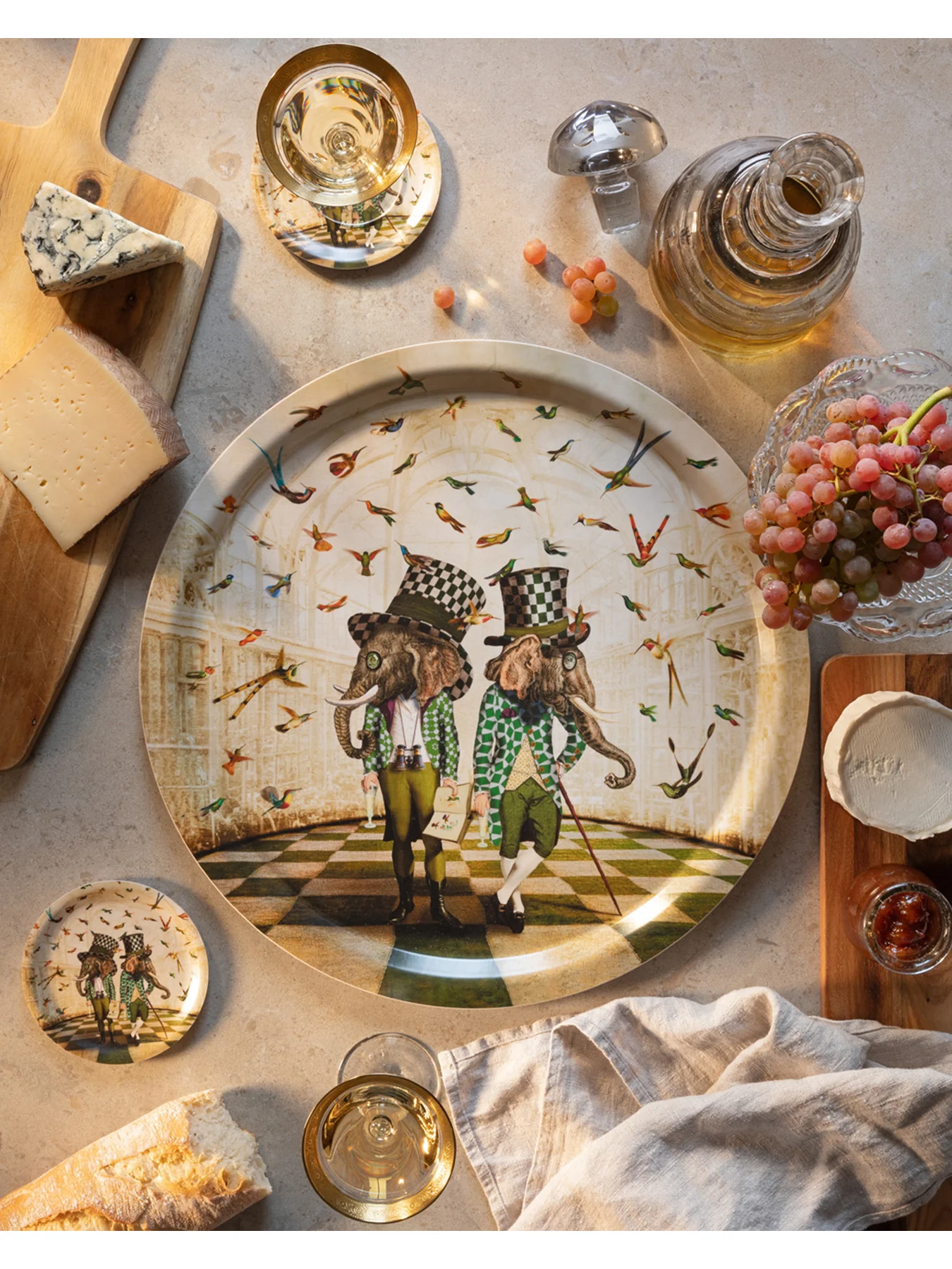 Bird Watchers Round Tray 39cm - Image 2