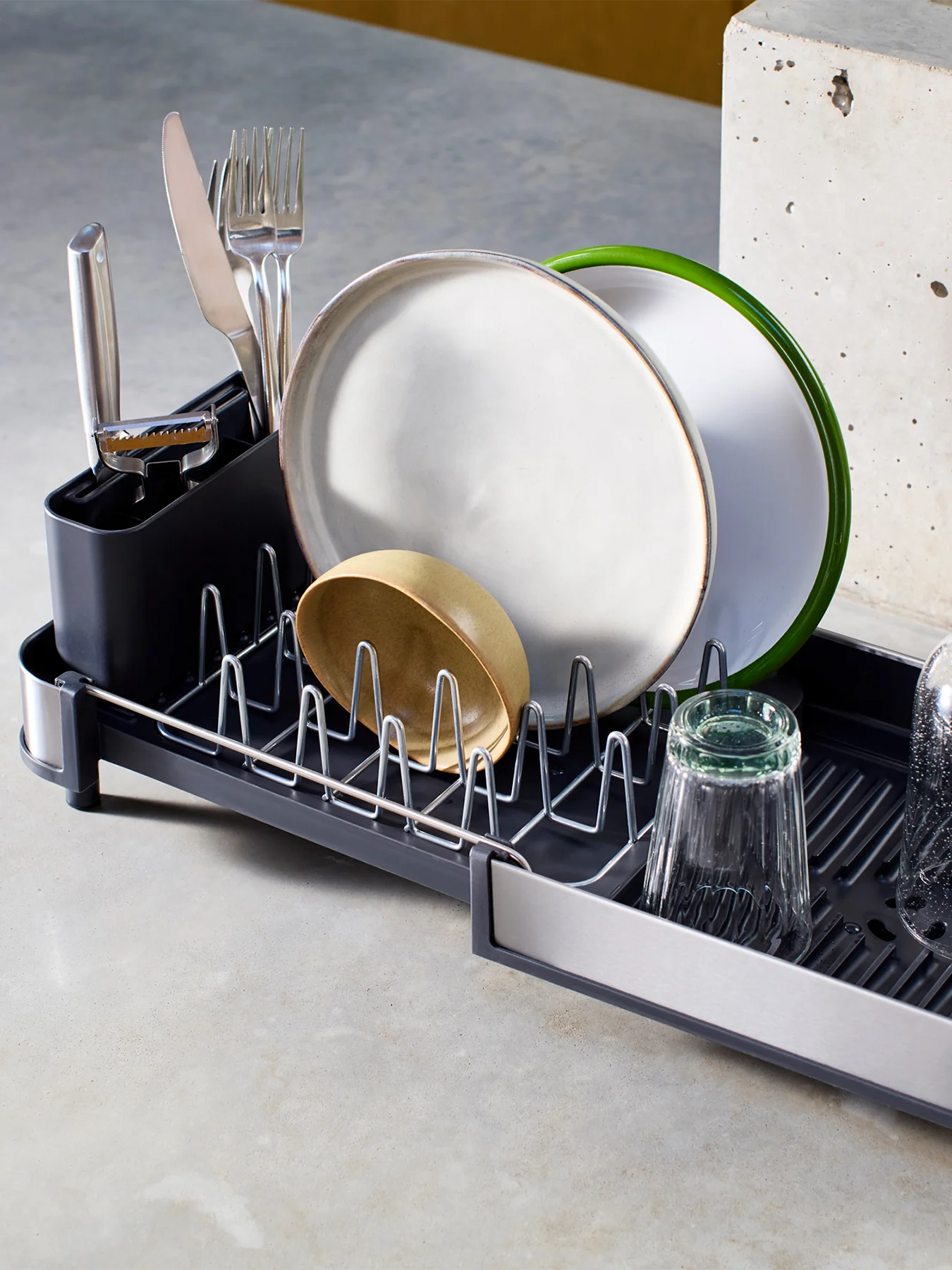 Extend Slim Steel Dish Rack Graphite - Image 4