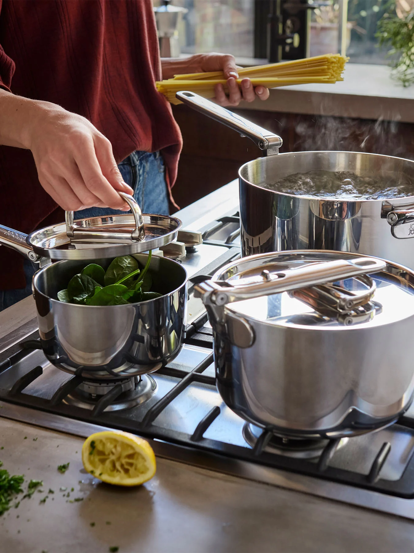 Space Steel 5 Piece Stainless Steel Saucepan Set - Image 3