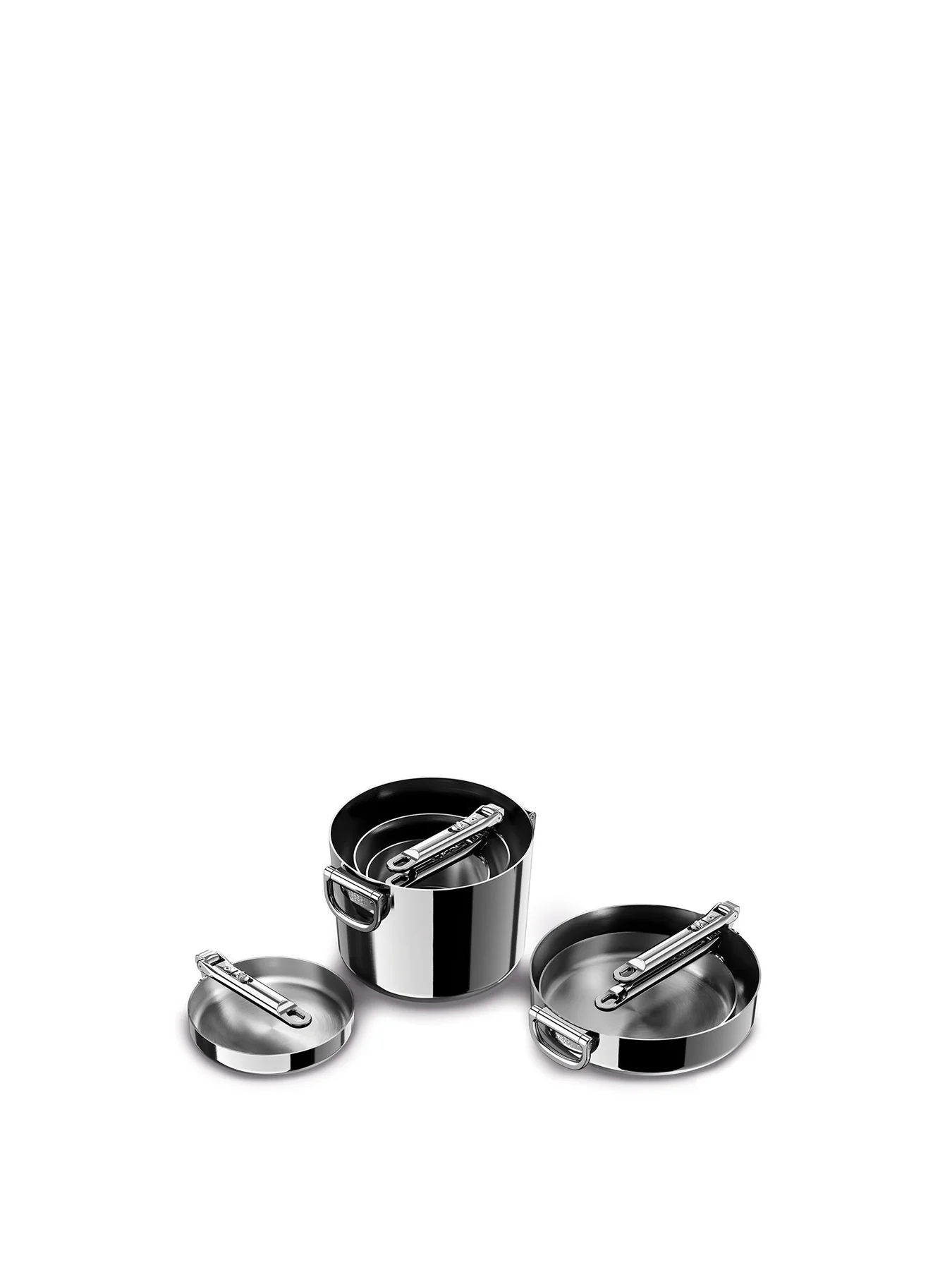 Space Steel 6 Piece Stainless Steel Saucepan Set