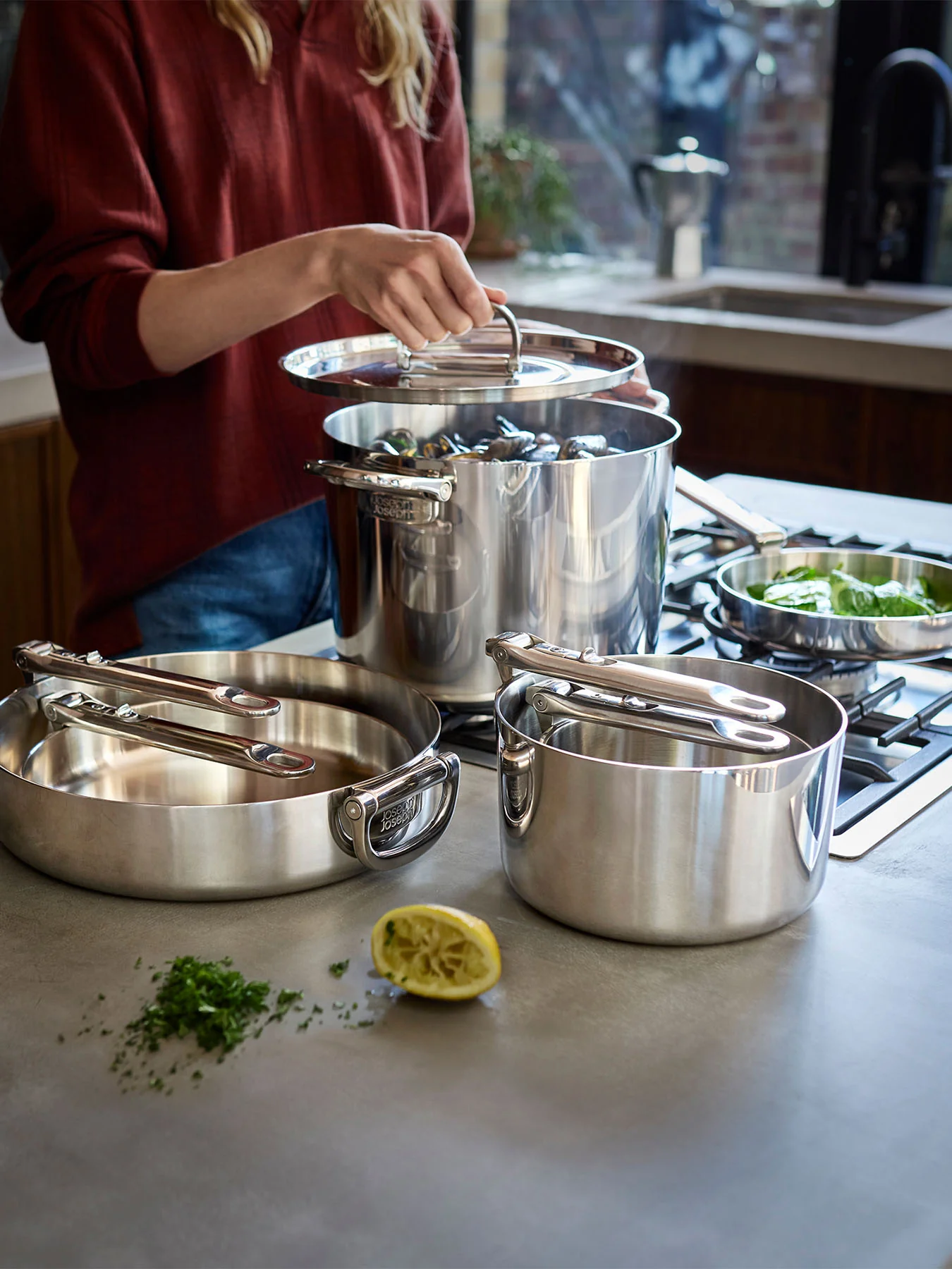 Space Steel 6 Piece Stainless Steel Saucepan Set - Image 2