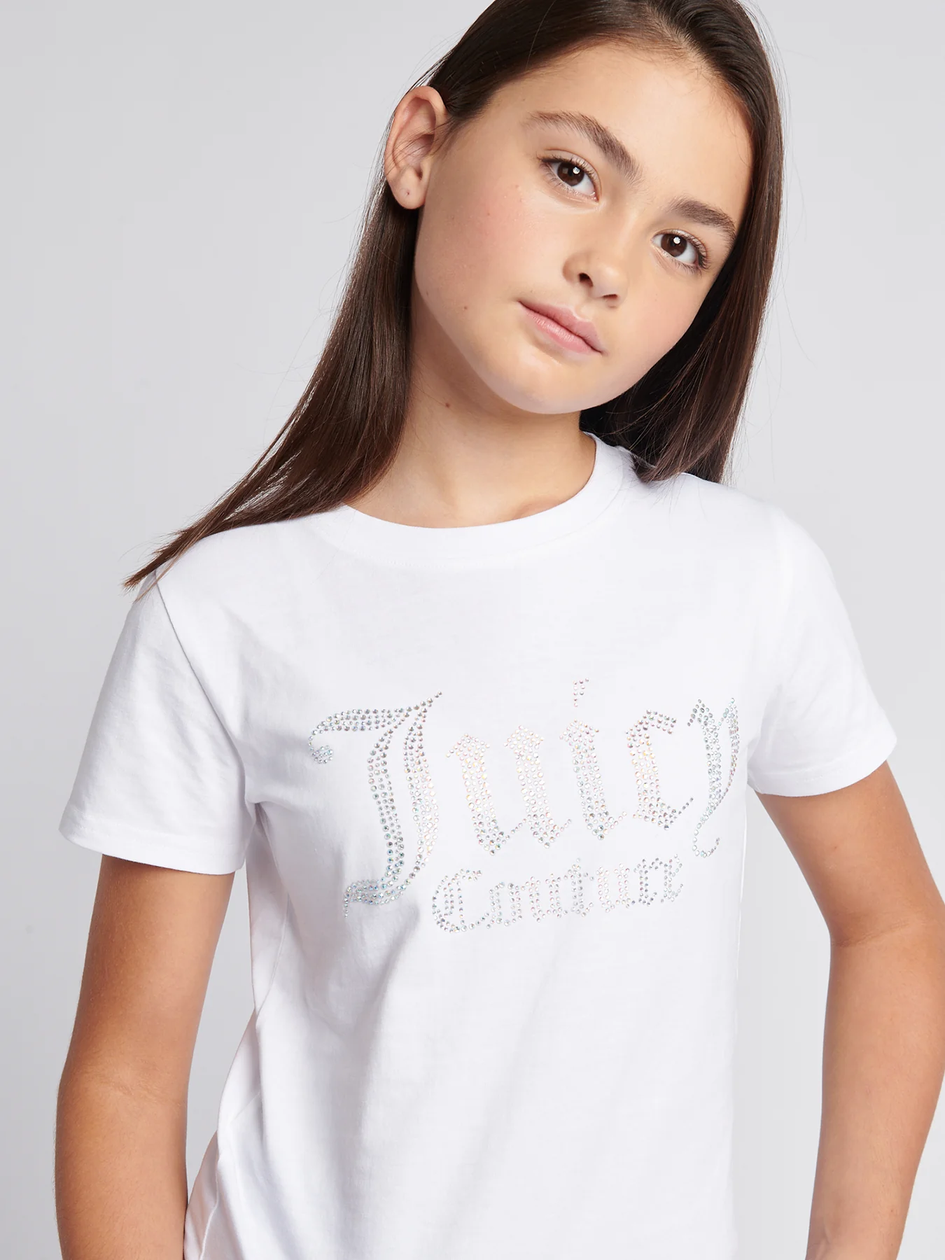 Diamante Fitted Tee White - Image 4