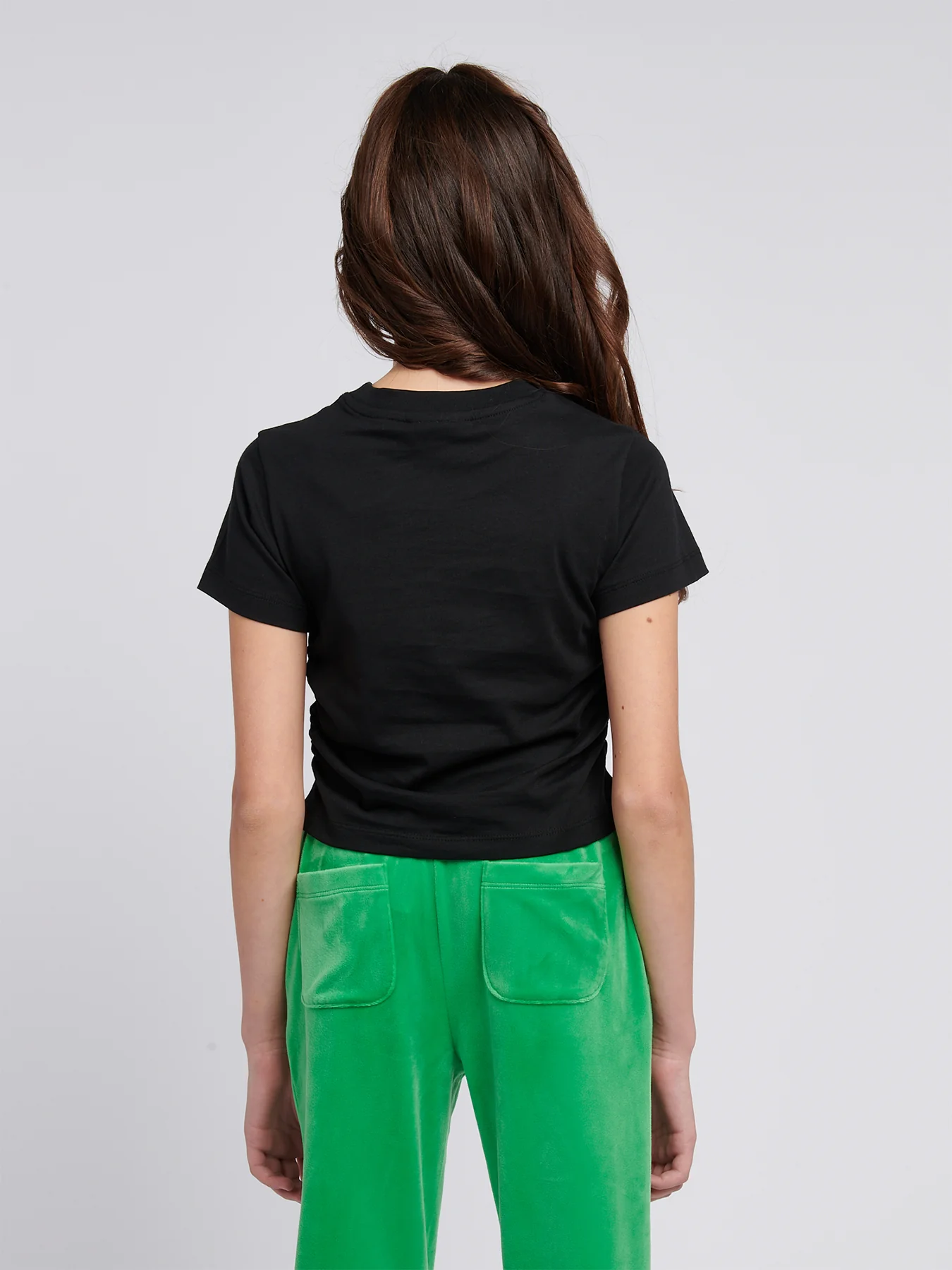 Kids' Diamante Ringer T-Shirt Black - Image 3