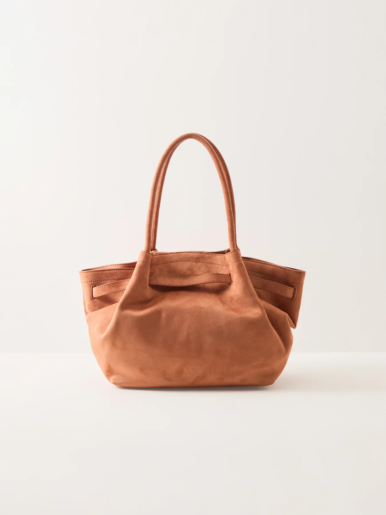 Hana Medium Suede Tote Bag Brown - Image 3
