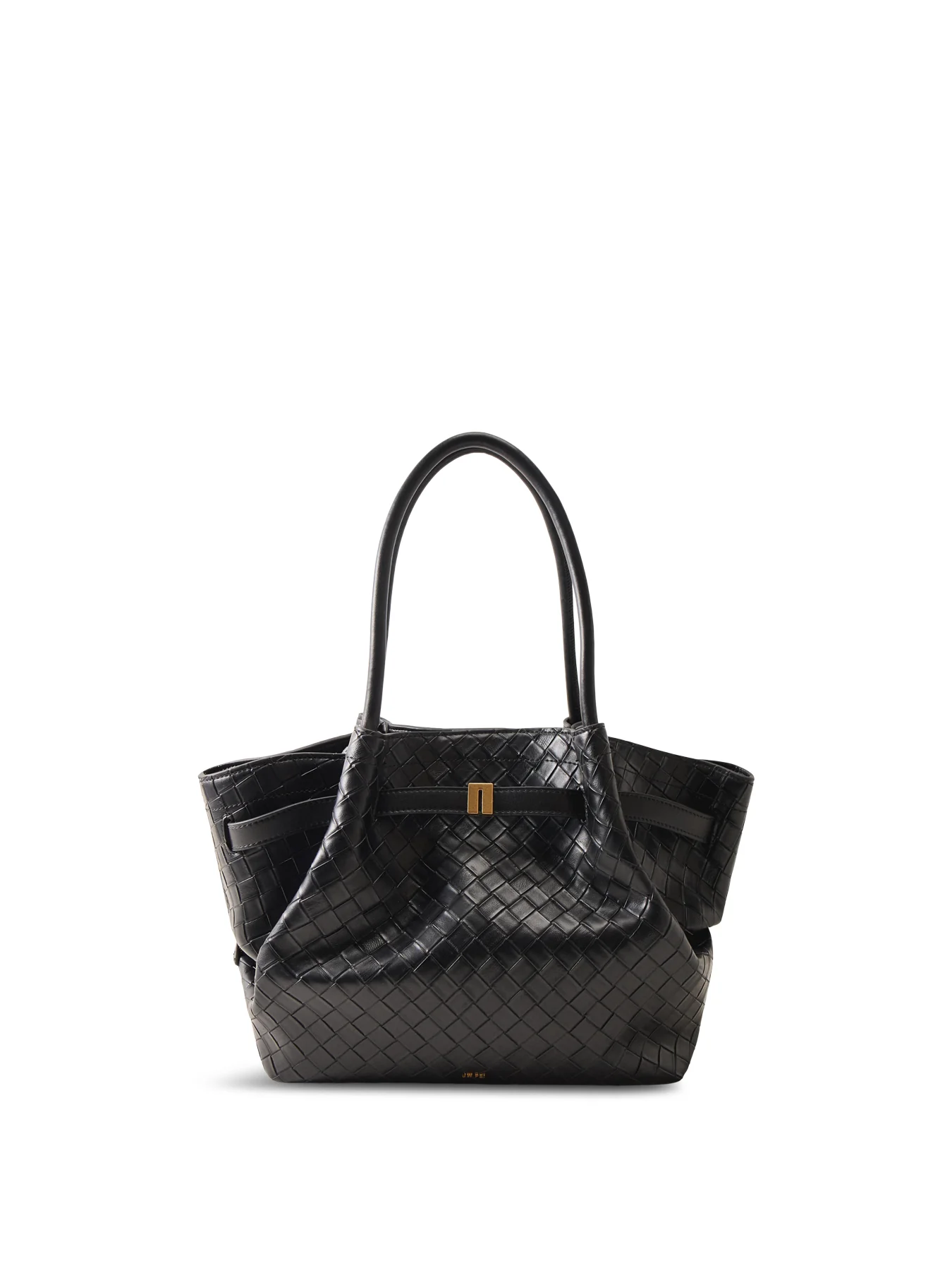 Hana Medium Weave Tote Black