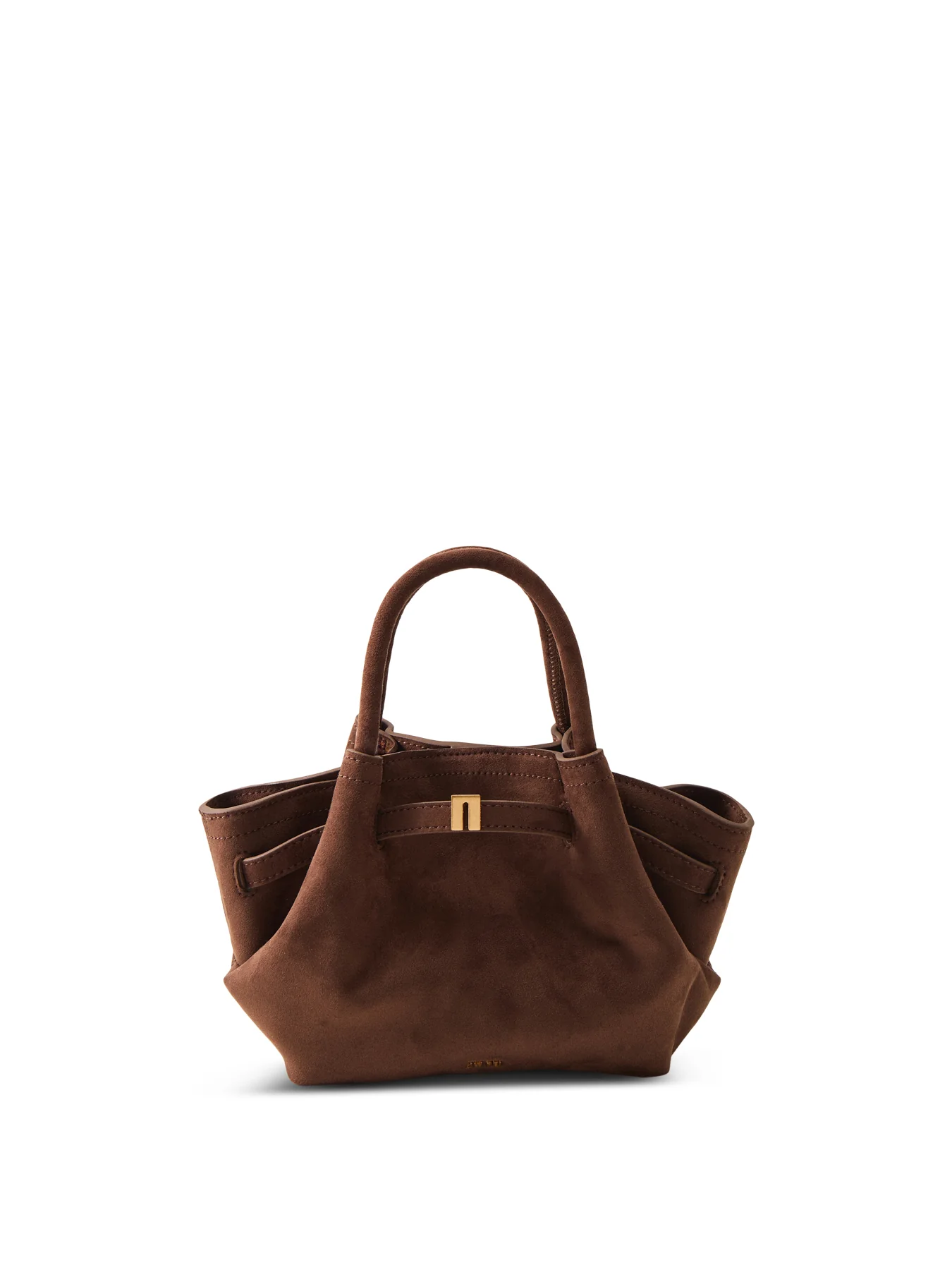 Hana Mini Faux Suede Tote Bag Taupe