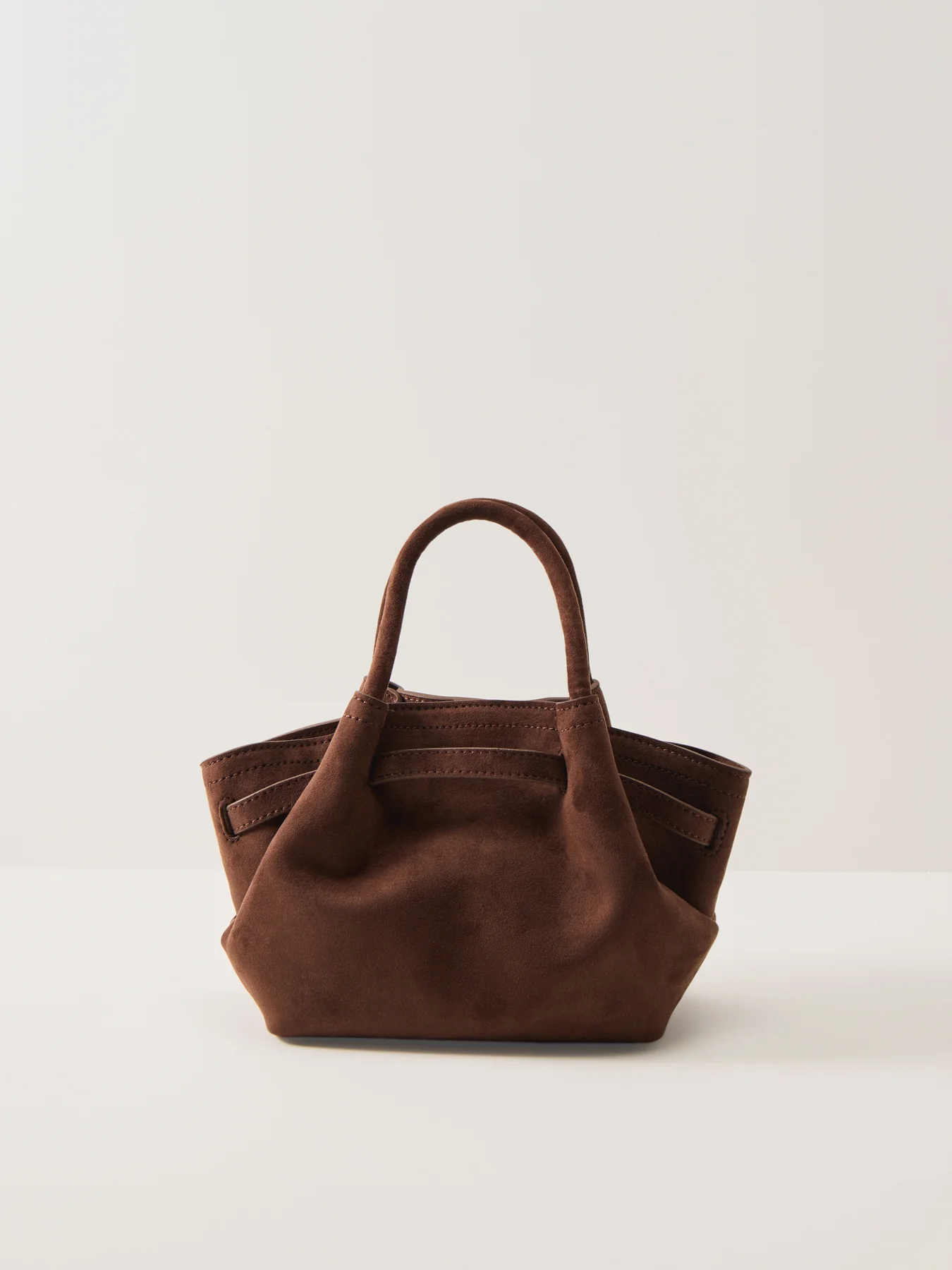 Hana Mini Faux Suede Tote Bag Taupe - Image 3