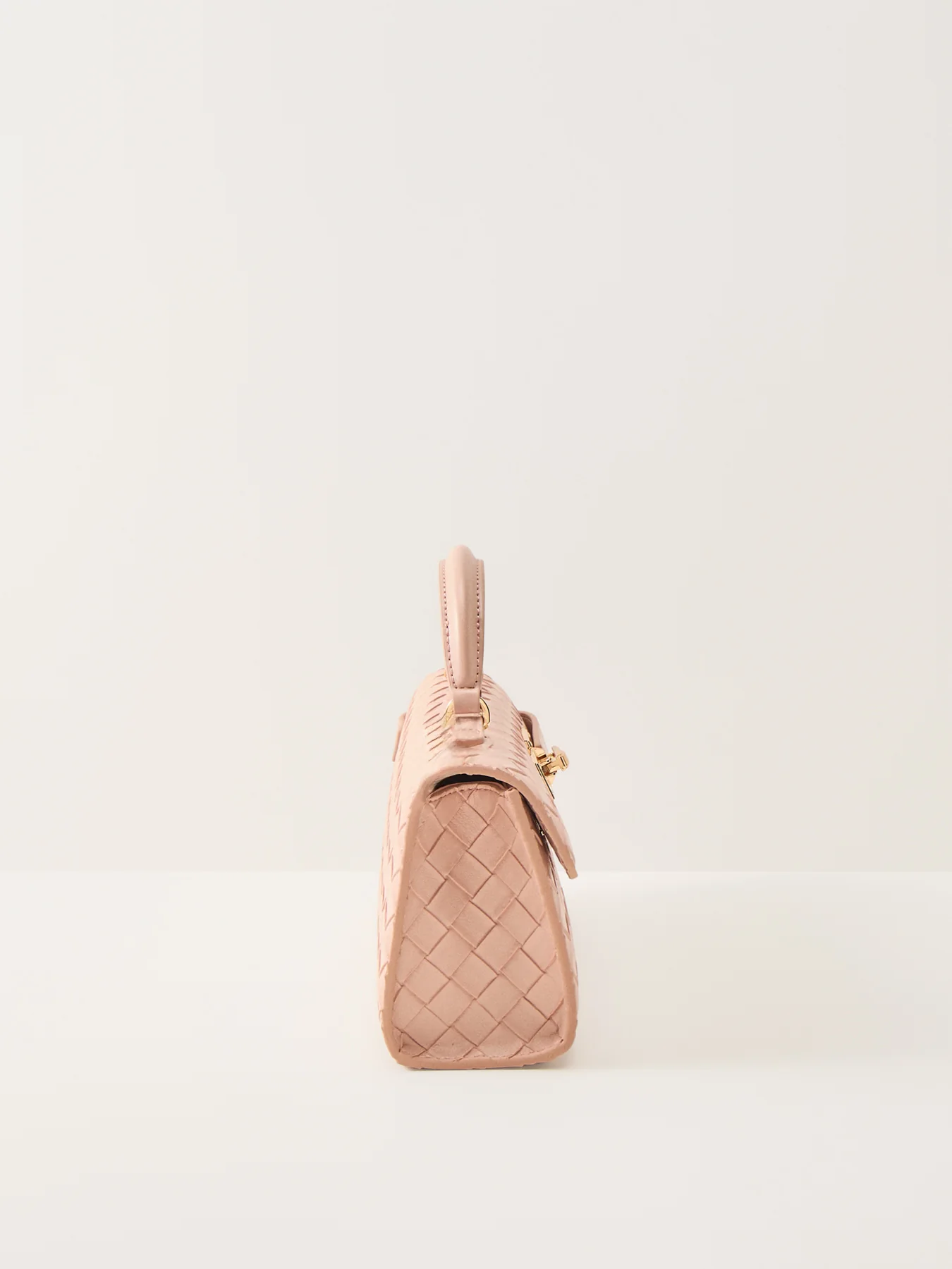Keyla Weave Top Handle Bag Pink - Image 4