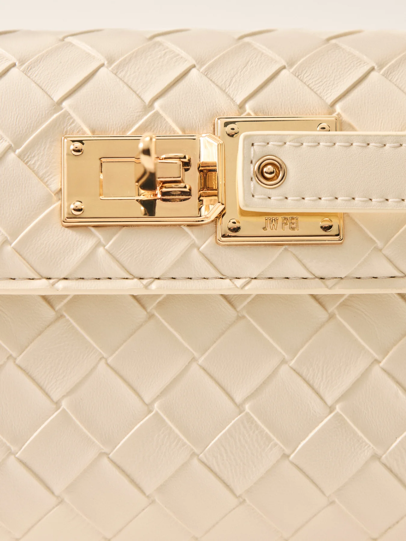 Keyla Weave Top Handle Bag White - Image 5