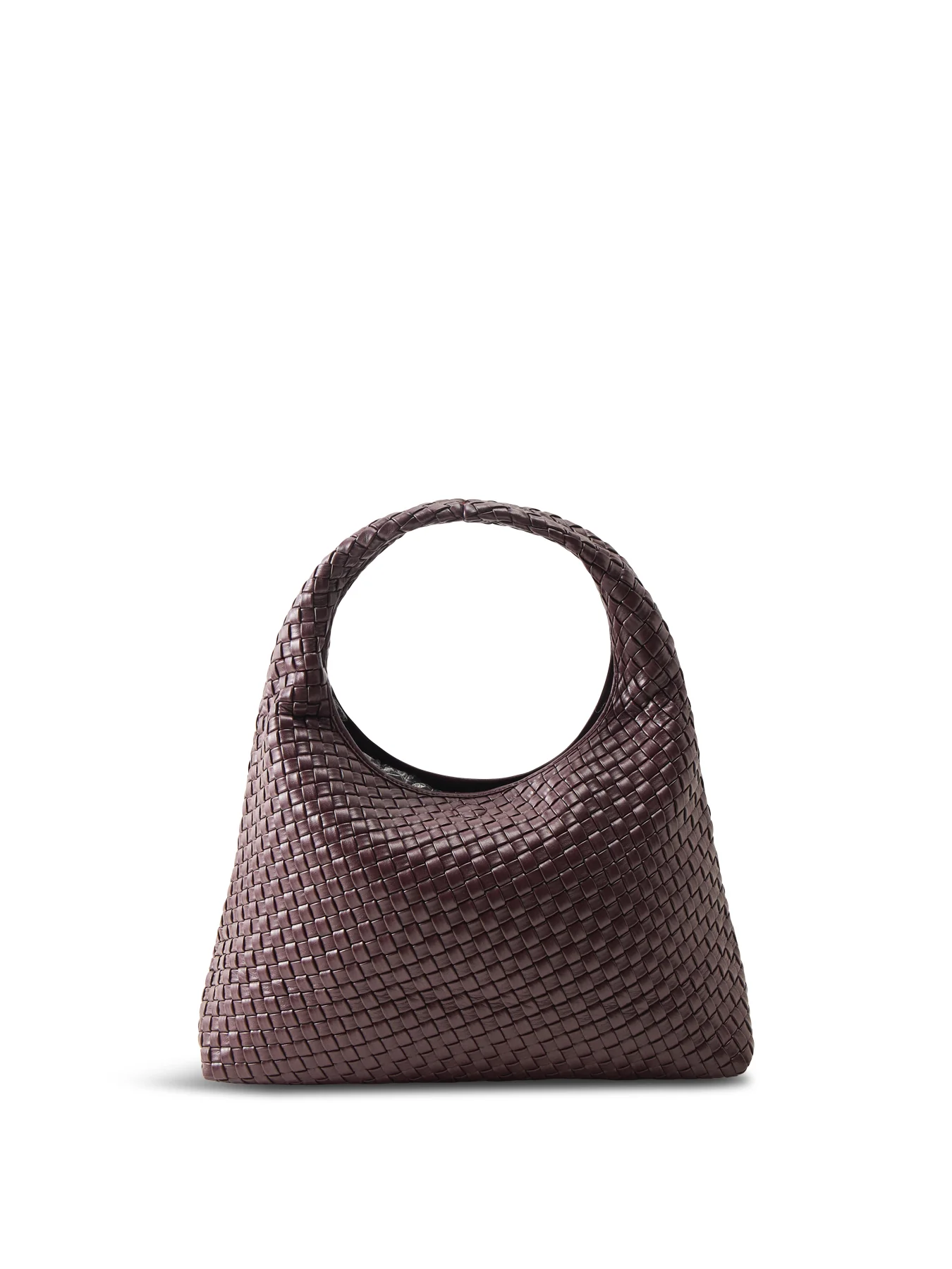 Laura Woven Shoulder Bag Burgundy