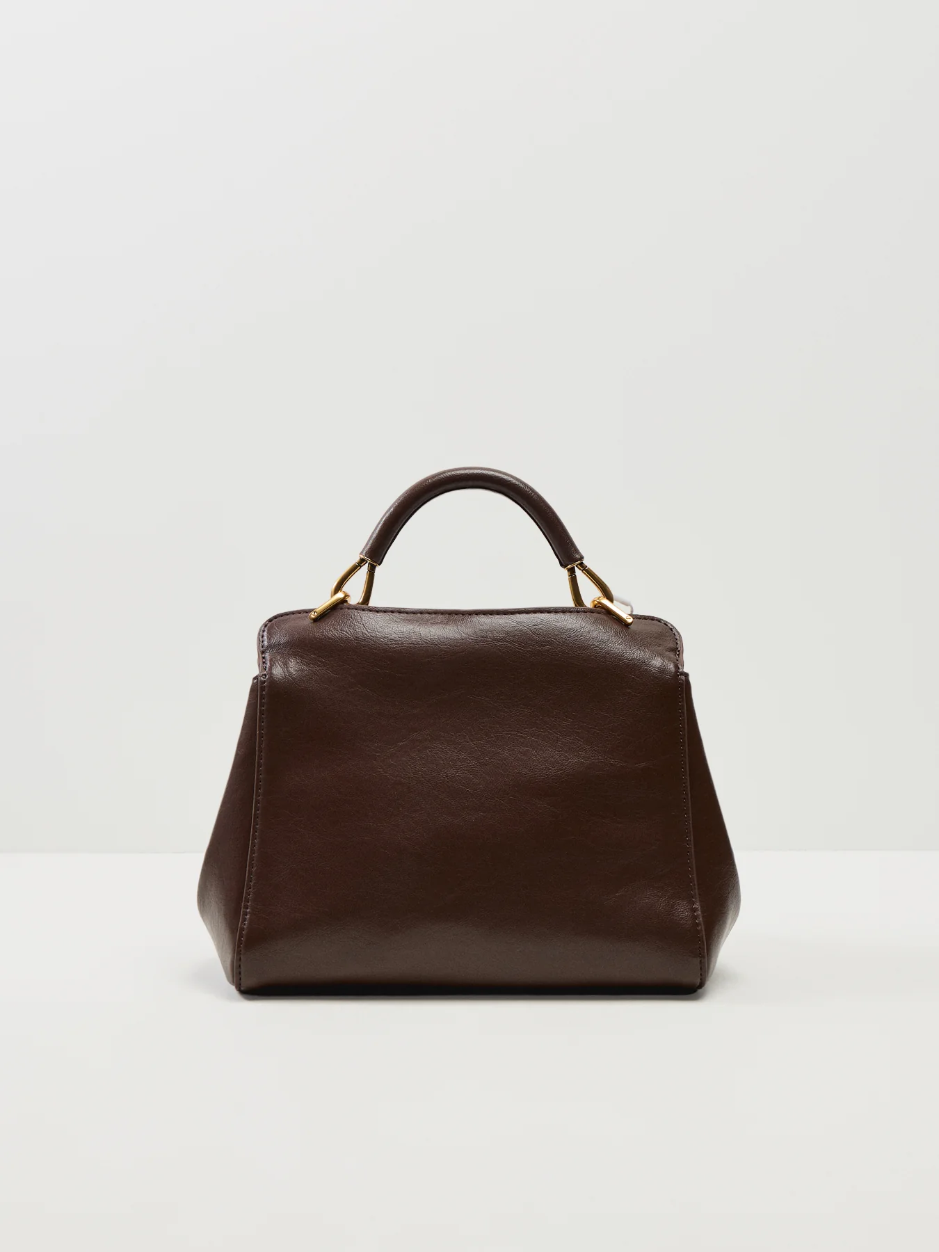 Lucia Classic Top Handbag Dark Brown Dark Brown - Image 3