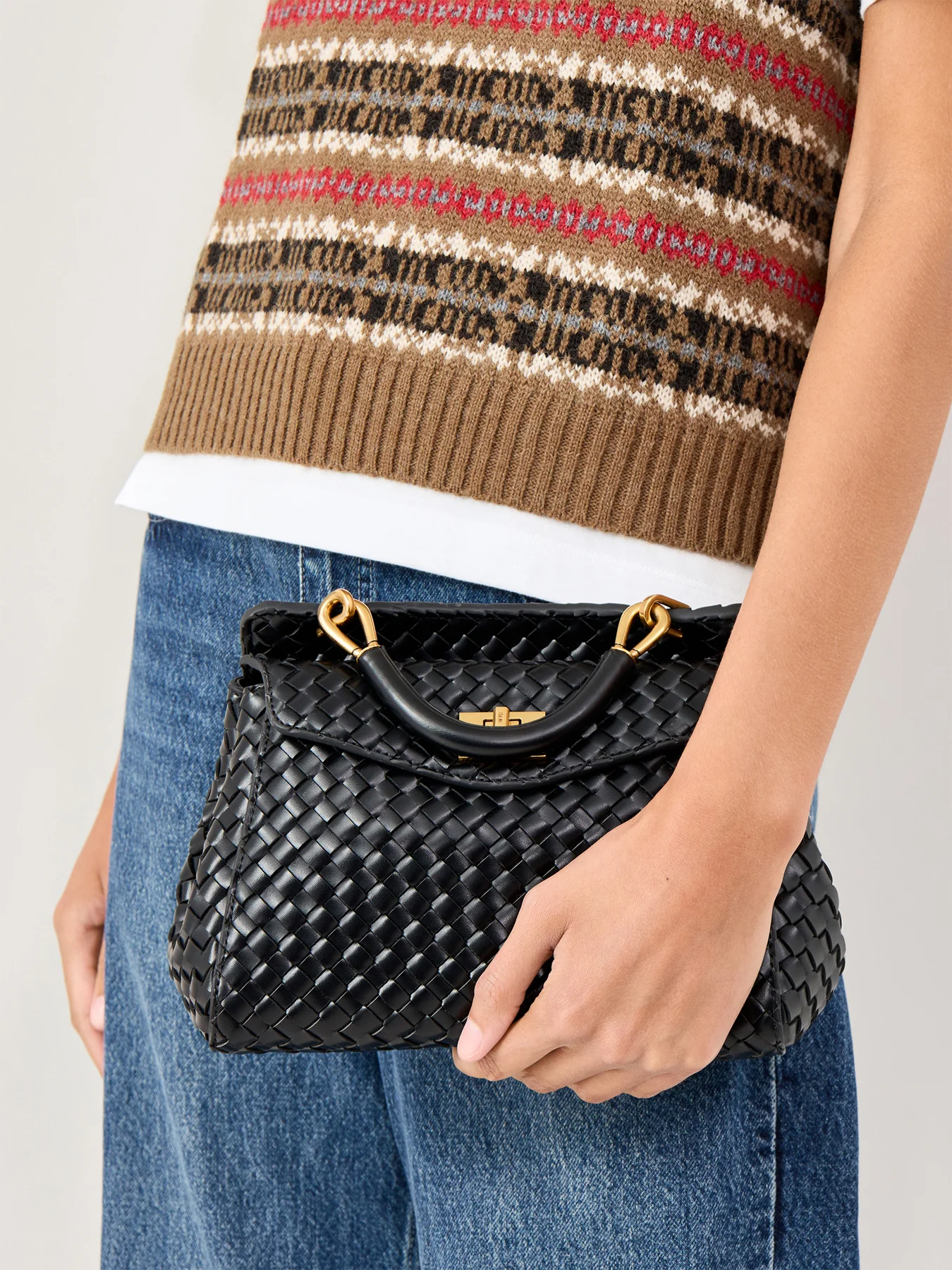 Lucia Classic Top Handle Woven bag - Image 2