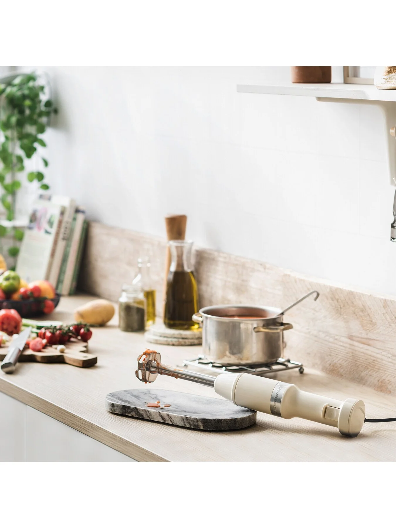 KitchenAid Corded Hand Blender Almond Cream - Image 2