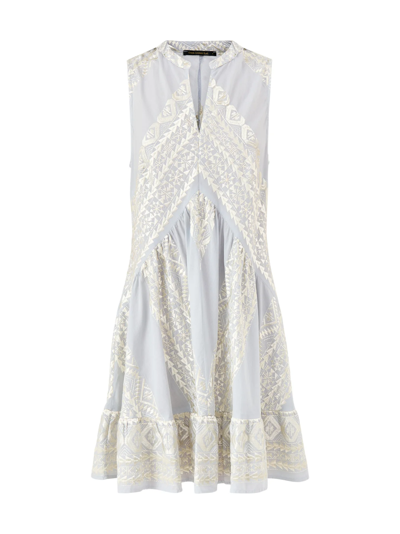 Triangle Sleeveless Mini Dress Grey