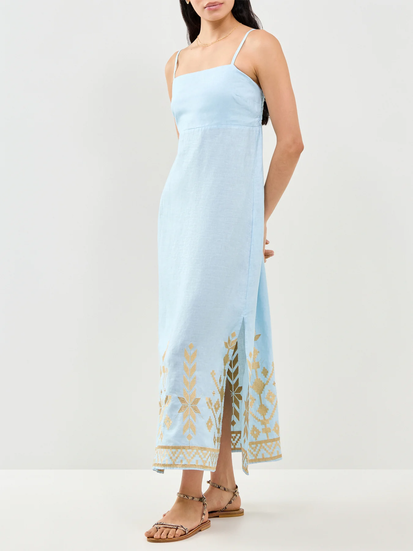 Ios Maxi Shift Dress Blue - Image 2