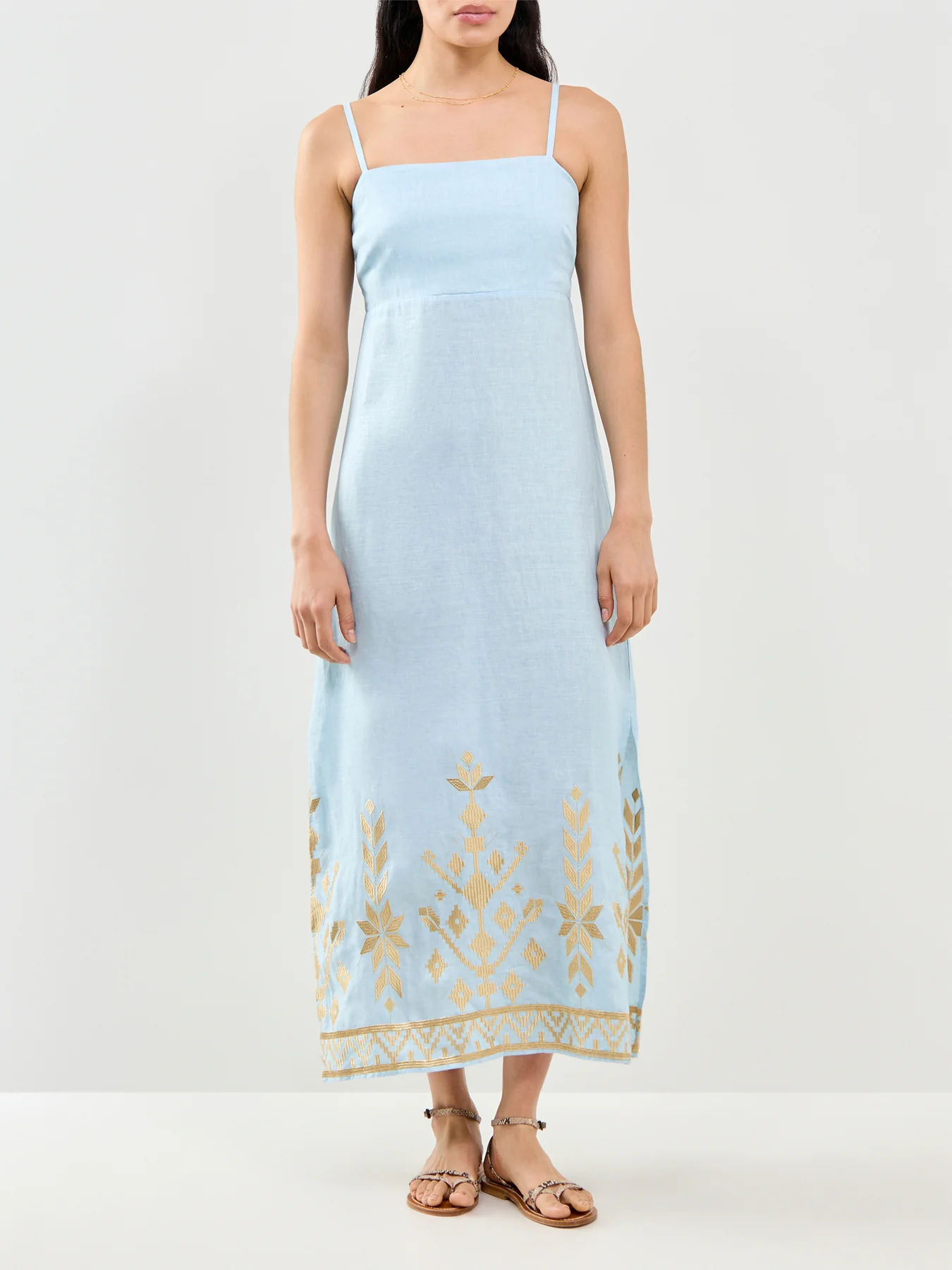 Ios Maxi Shift Dress Blue - Image 4