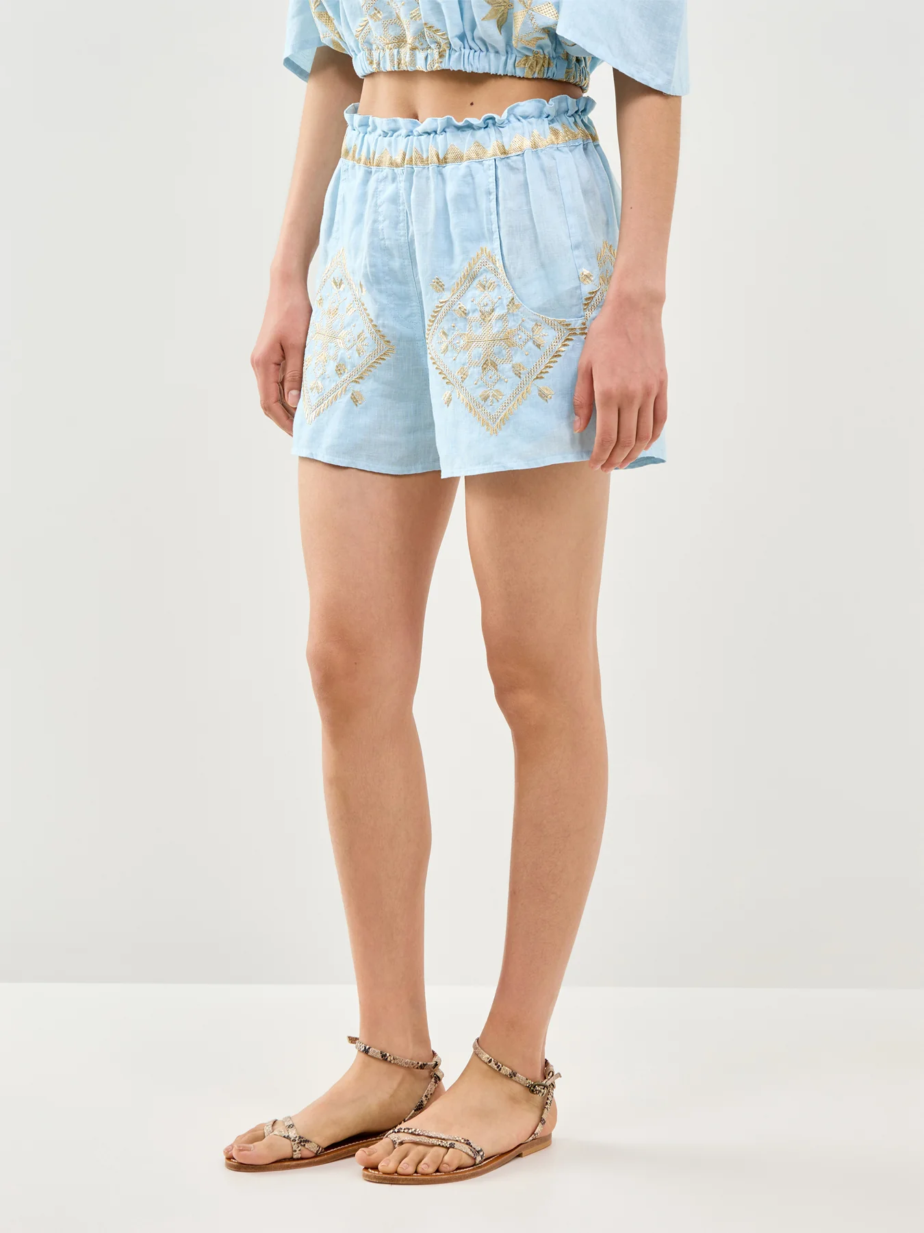 Lefkada Casual Shorts Blue - Image 4