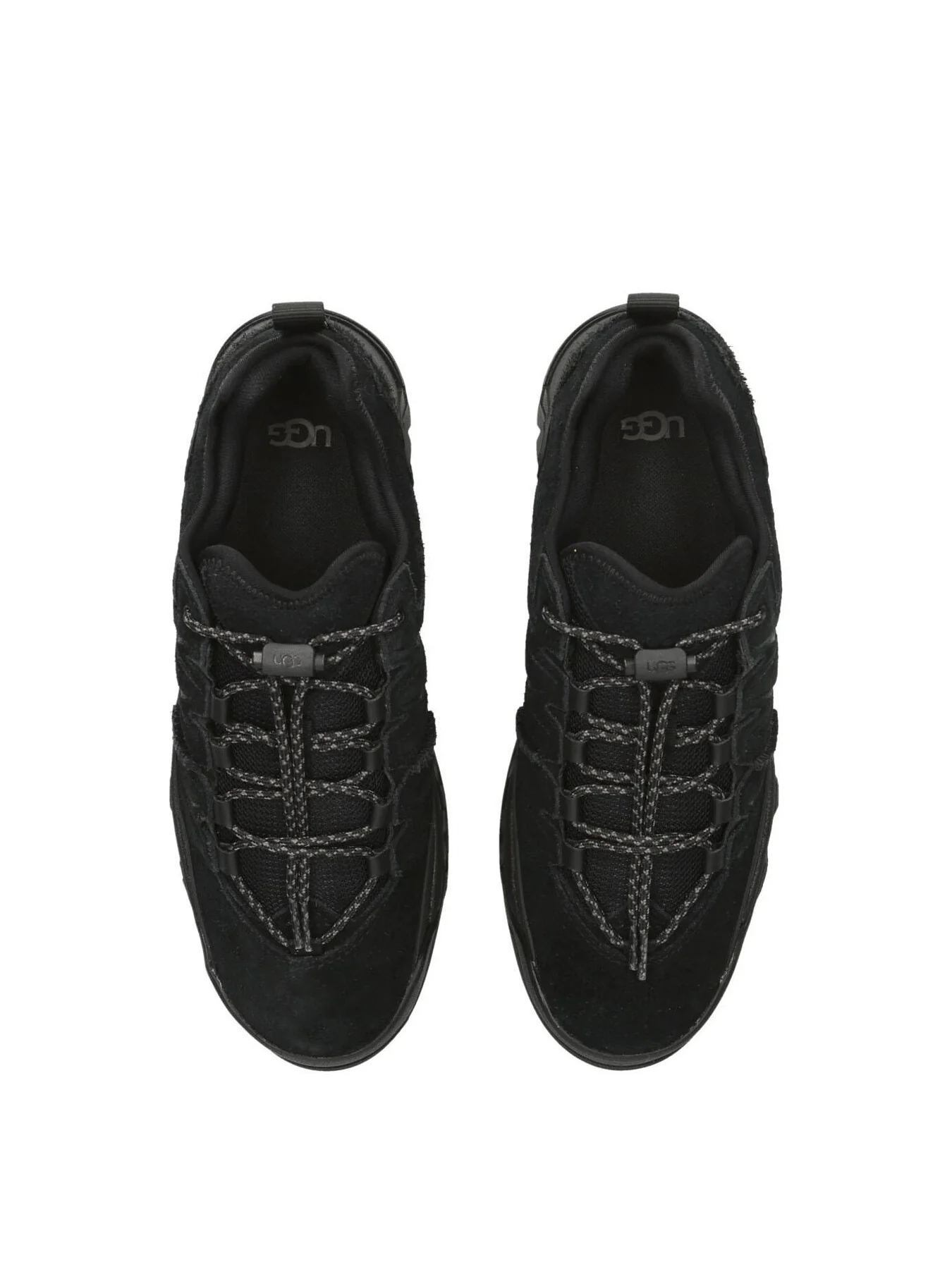 Mens Captrail Suede Low Top Trainers Black - Image 2