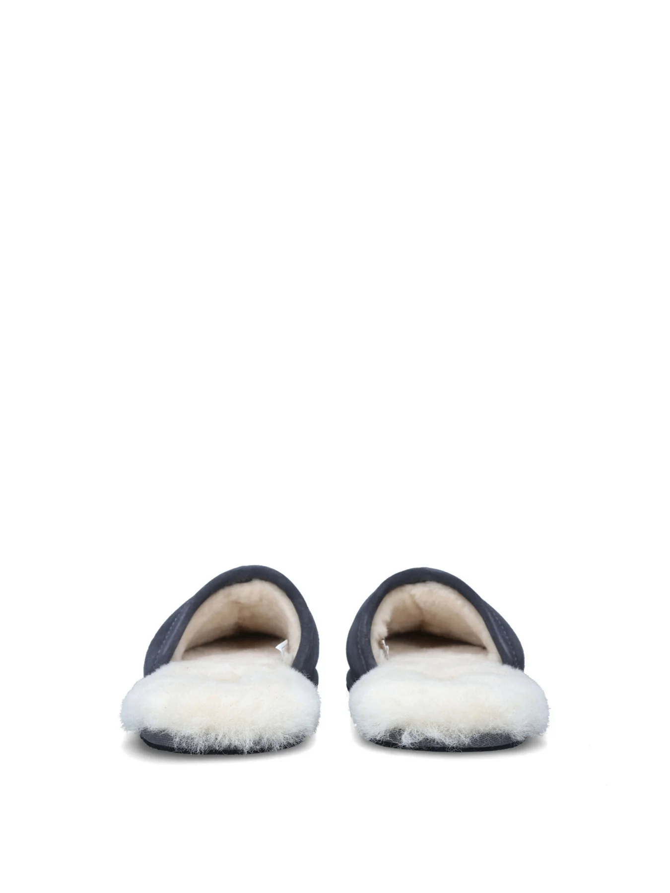Men’s Scuff Shearling Slippers Grey - Image 3