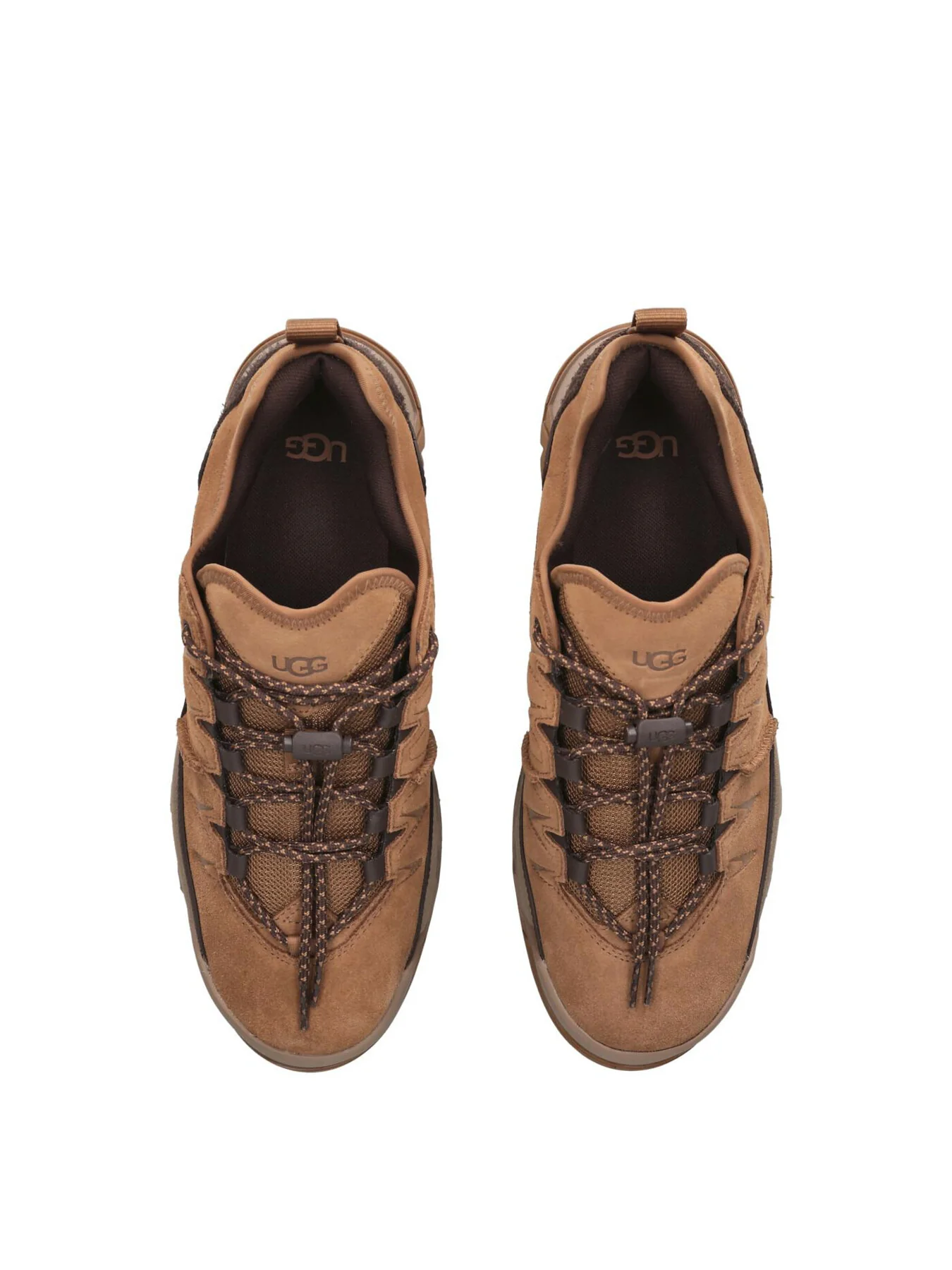 Mens Captrail Suede Low Top Trainers Tan - Image 2
