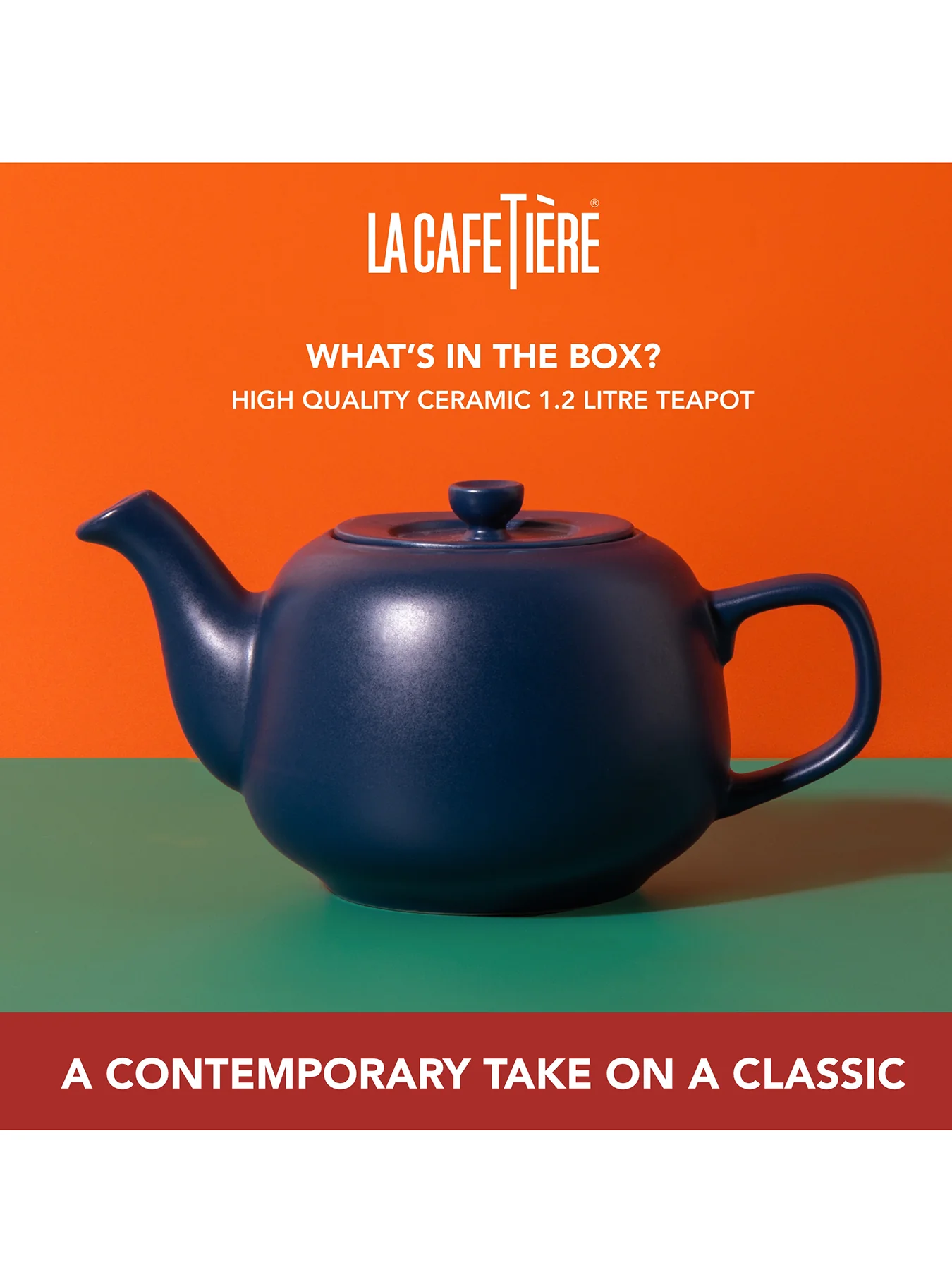 Ceramic Teapot Navy - Image 4
