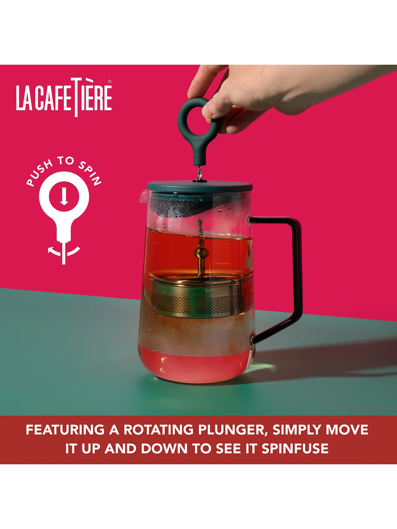 Gyro Glass Spinning Infuser Teapot - Image 2