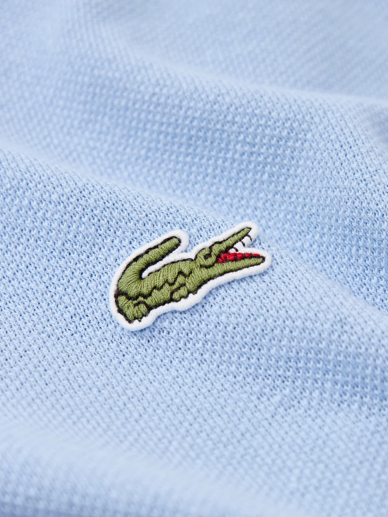 Classic Fit Cotton-Linen Polo Shirt Light Blue - Image 3