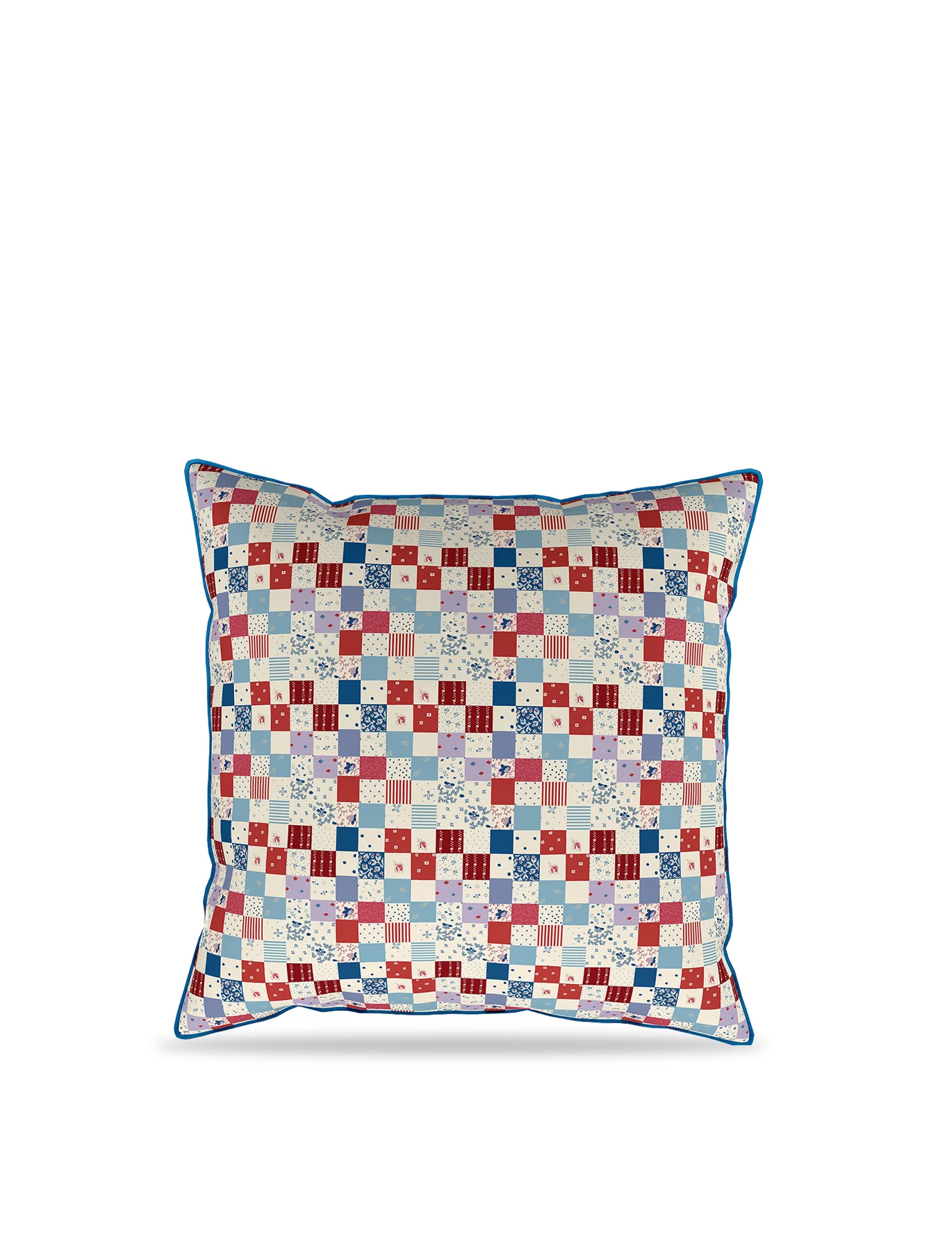 Seaforde Cushion 50x50cm Blue/Red by Land & Shore