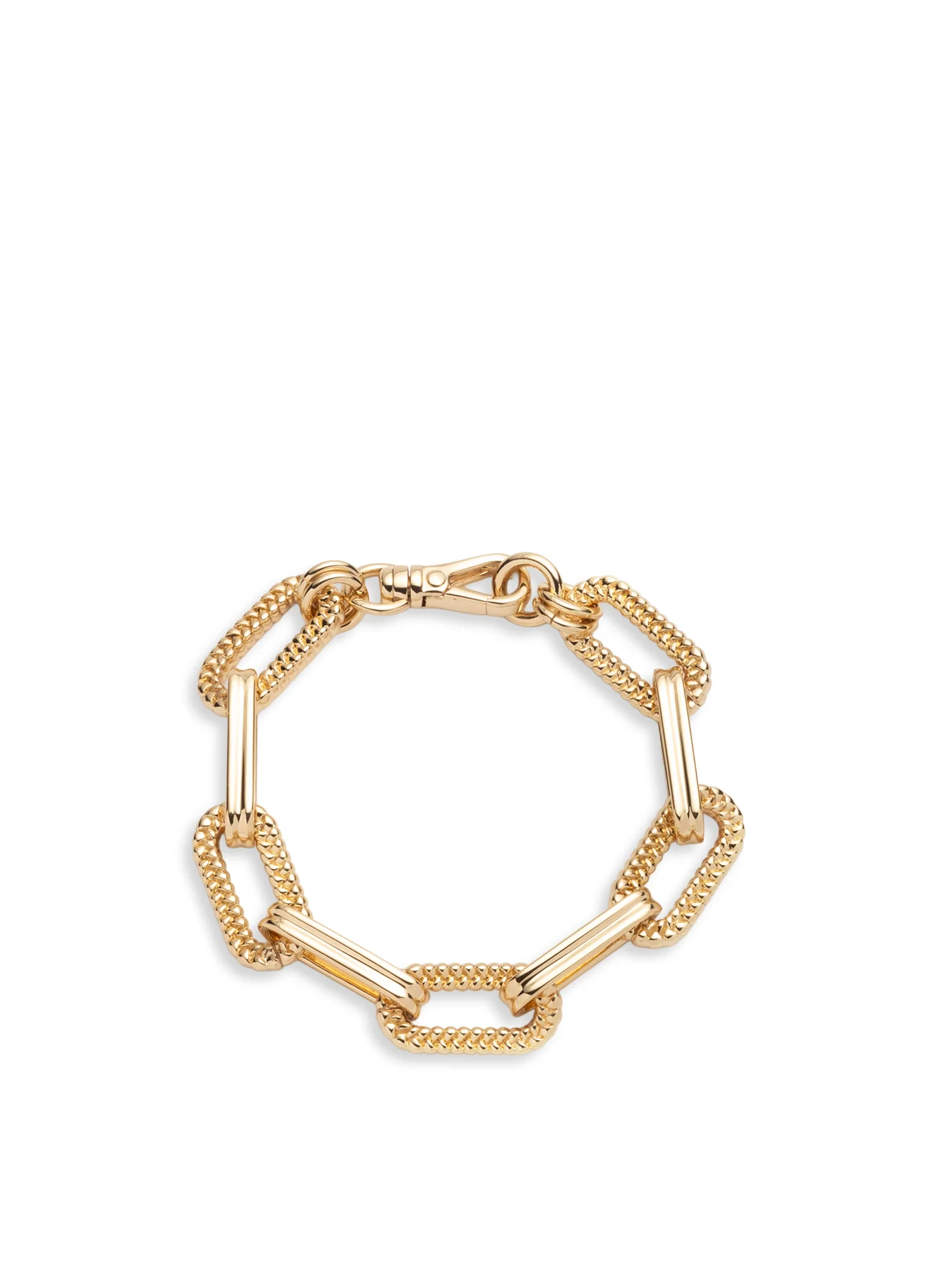 Herringbone Link Flex Bracelet Gold