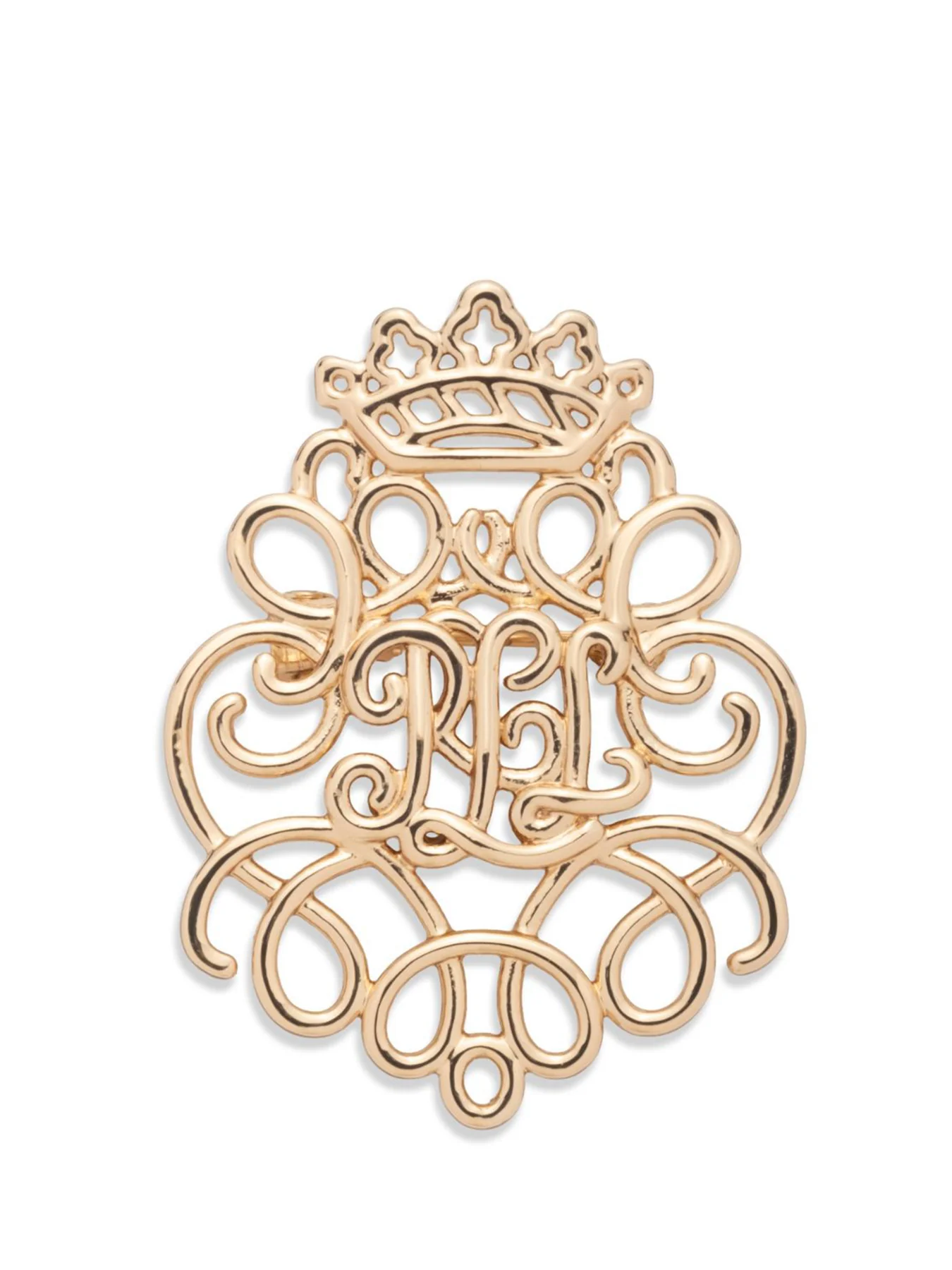 Gold Scroll Brooch Pin