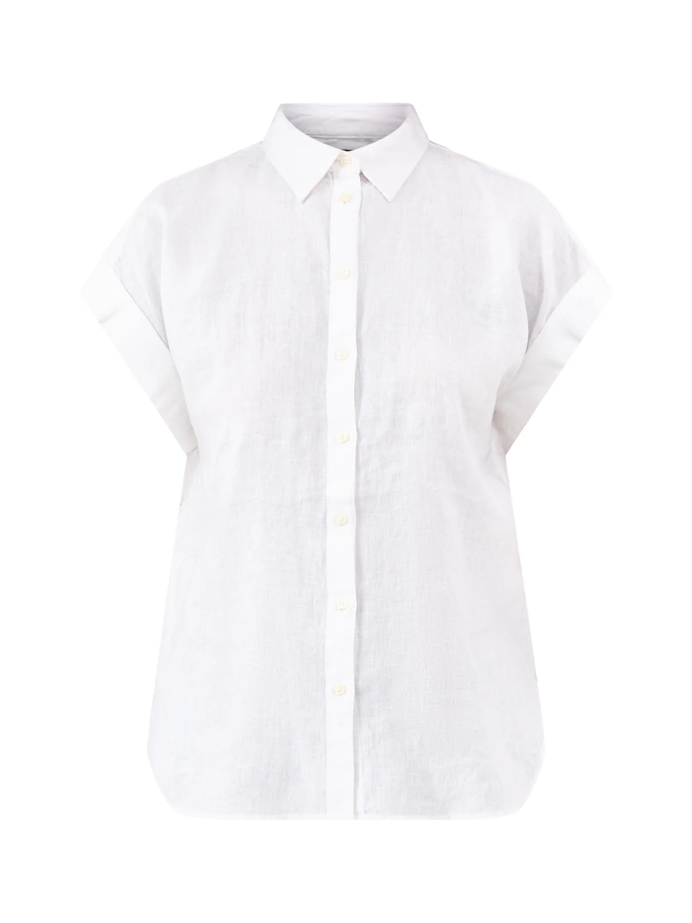 Linen Short Sleeve Shirt White