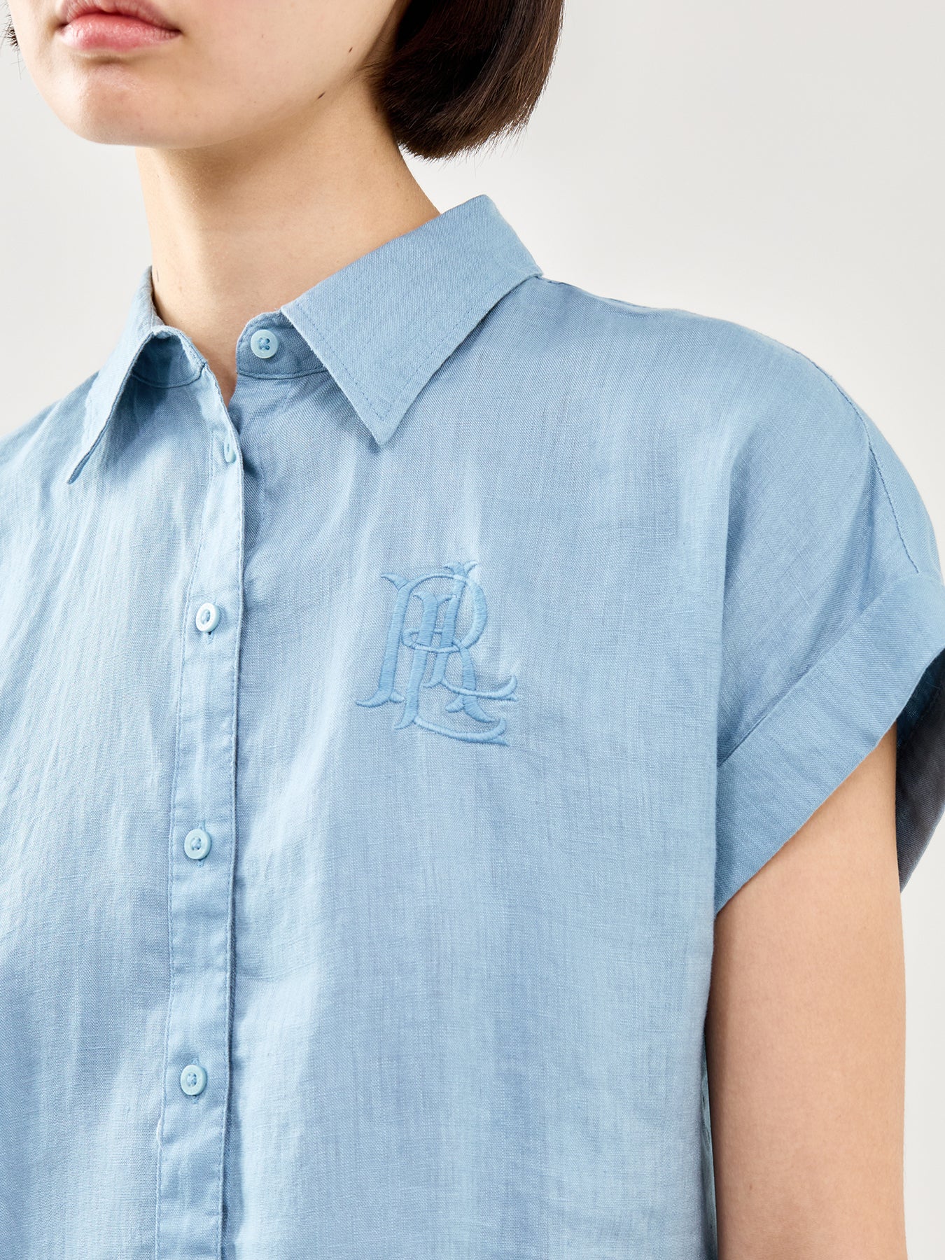 Short Sleeve Shirt Blue - Image 3