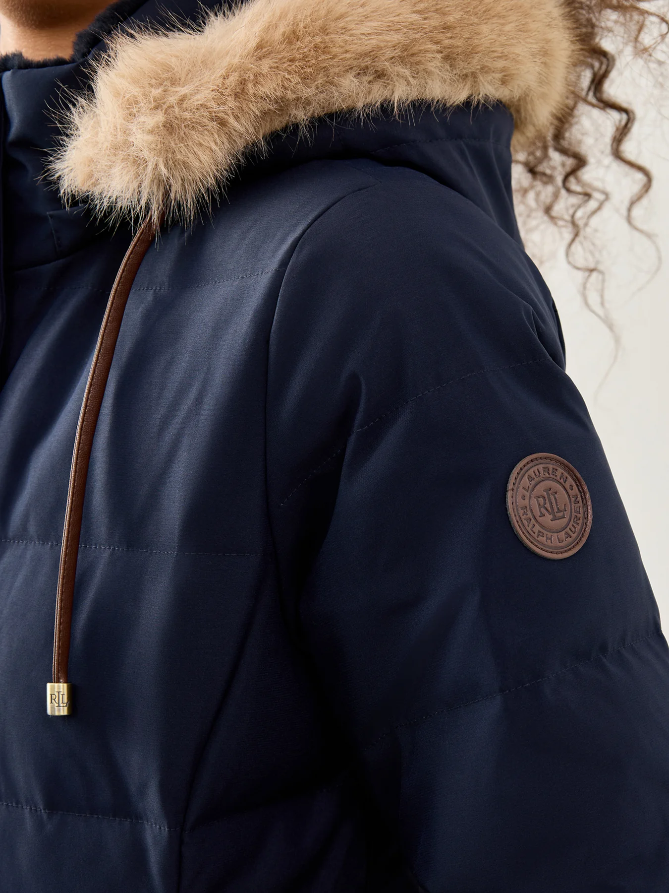 Insulated Hooded Coat Navy - Image 3