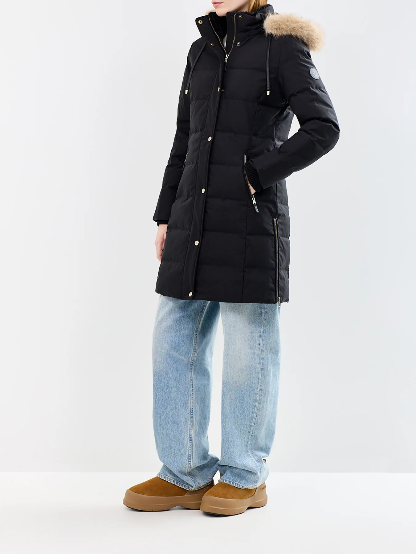 Insulated Puffer Coat Black - Image 4