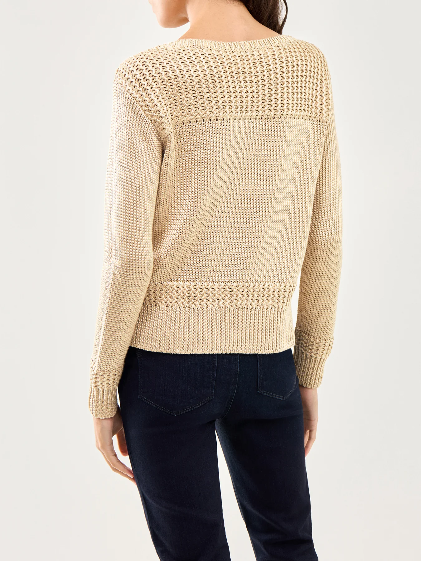 Jinhala Long Sleeve Cotton Pullover Tan - Image 5