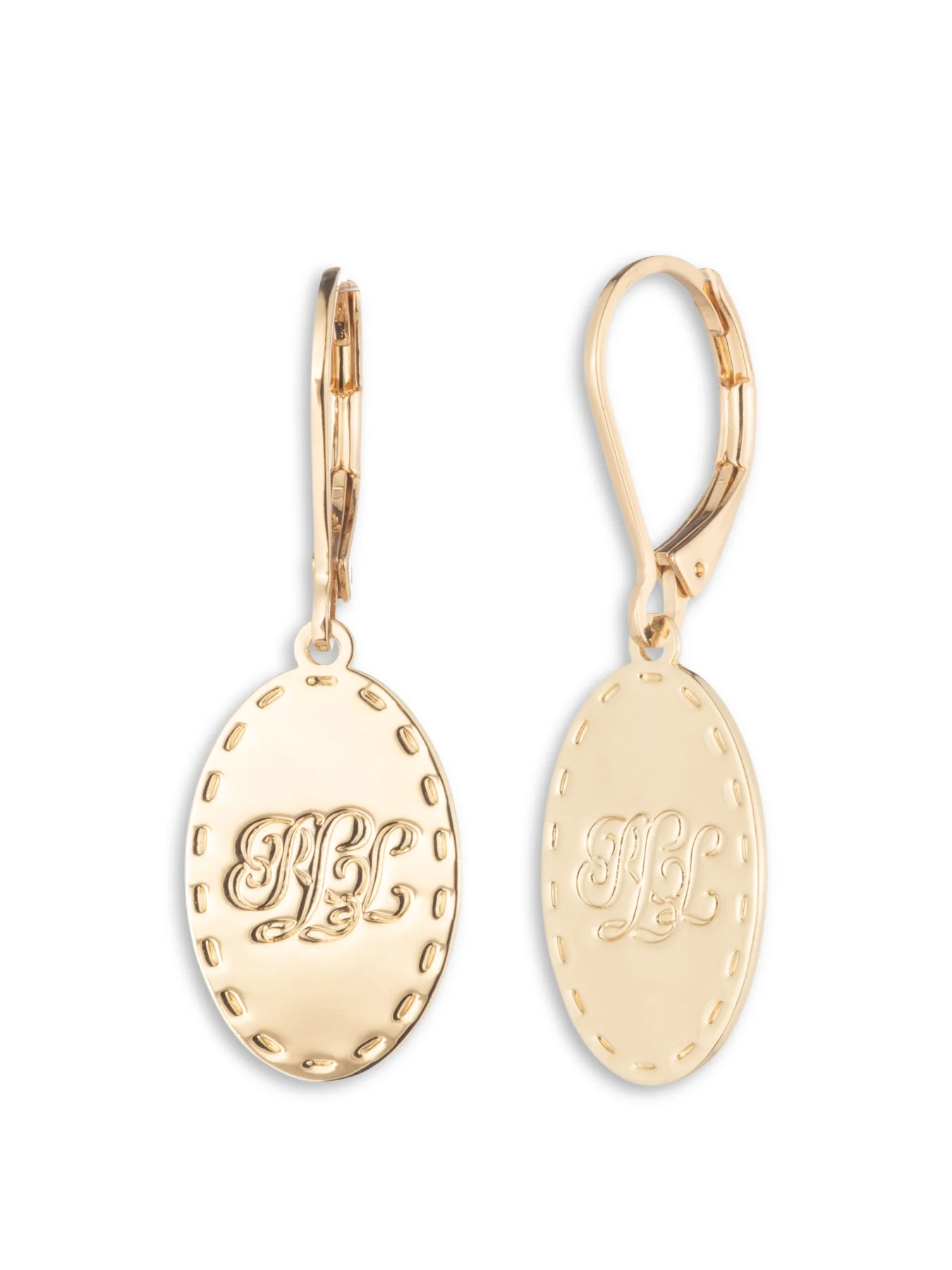 Logo Drop Pendants Gold