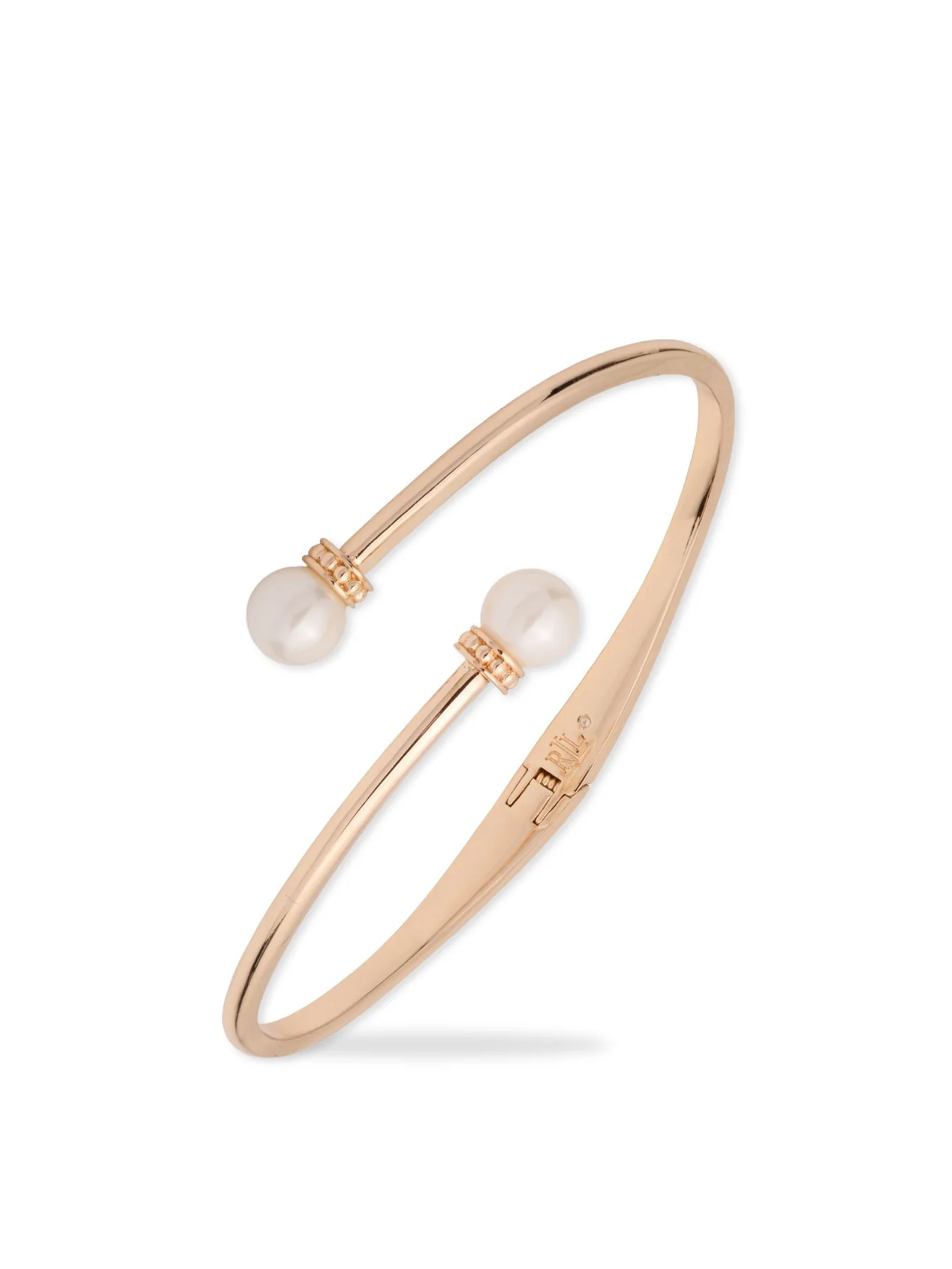 Pearl Bypass Cuff Bracelet Gold