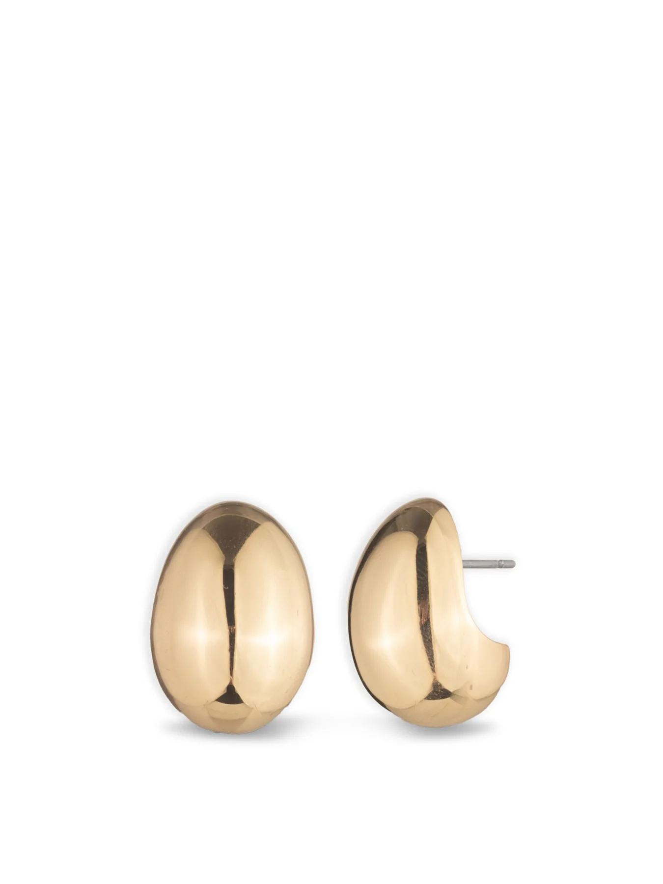 Sculptural Stud Earrings Gold