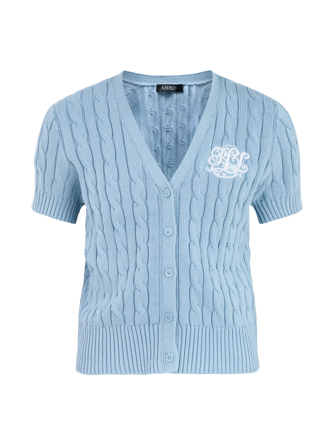 Cable Knit Cardigan Blue
